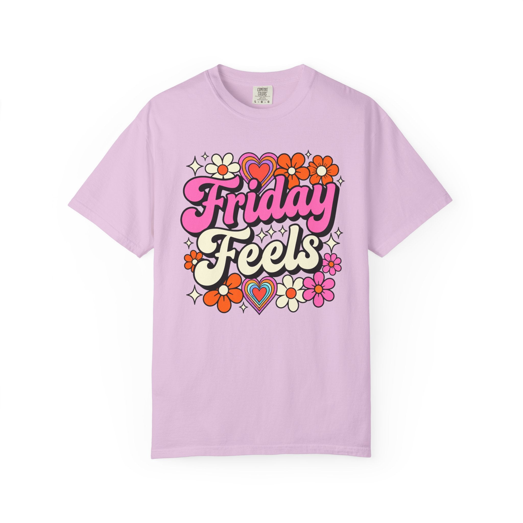 Friday Feels - Retro Groovy Floral Tee