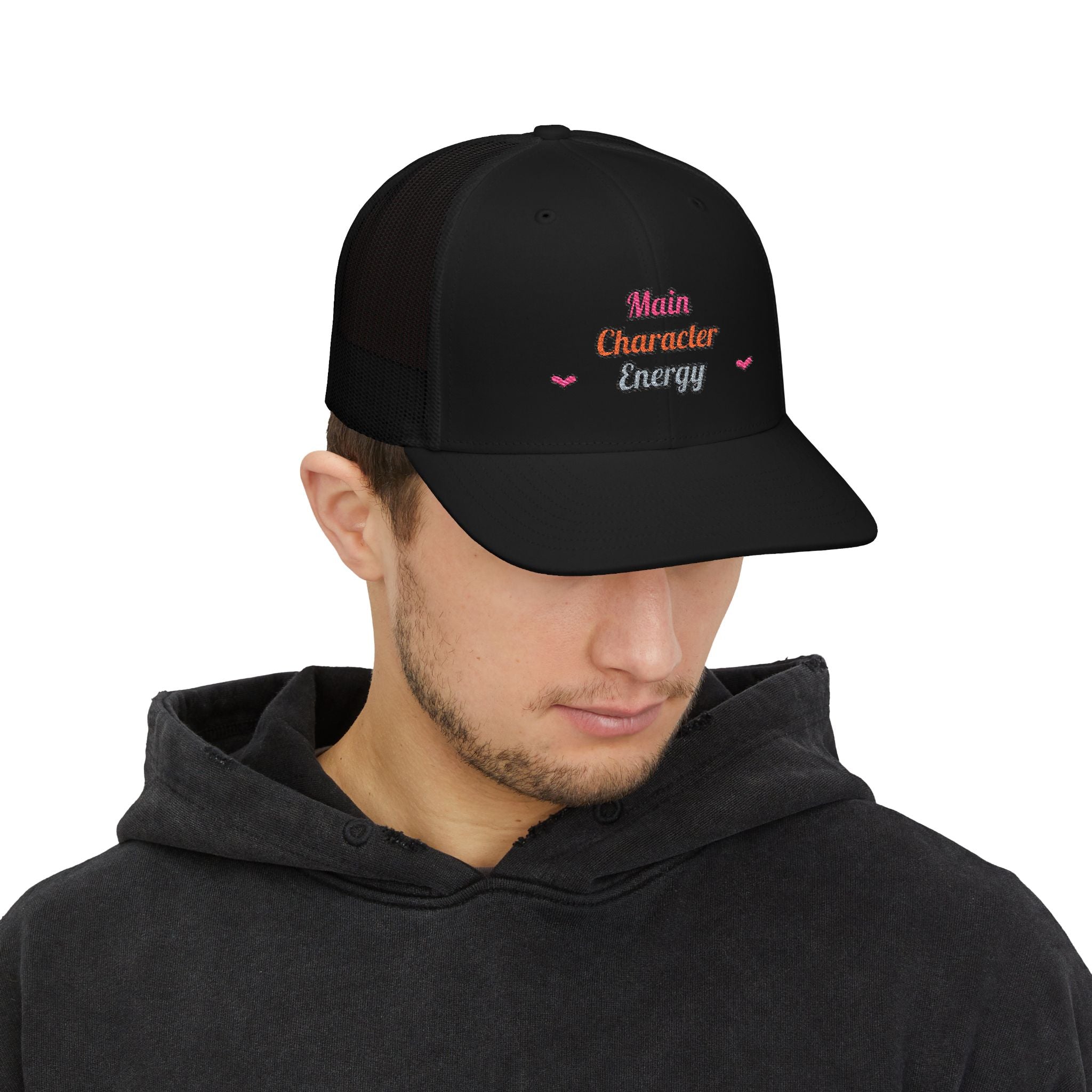 Main Character Energy — Embroidered Trucker Hat
