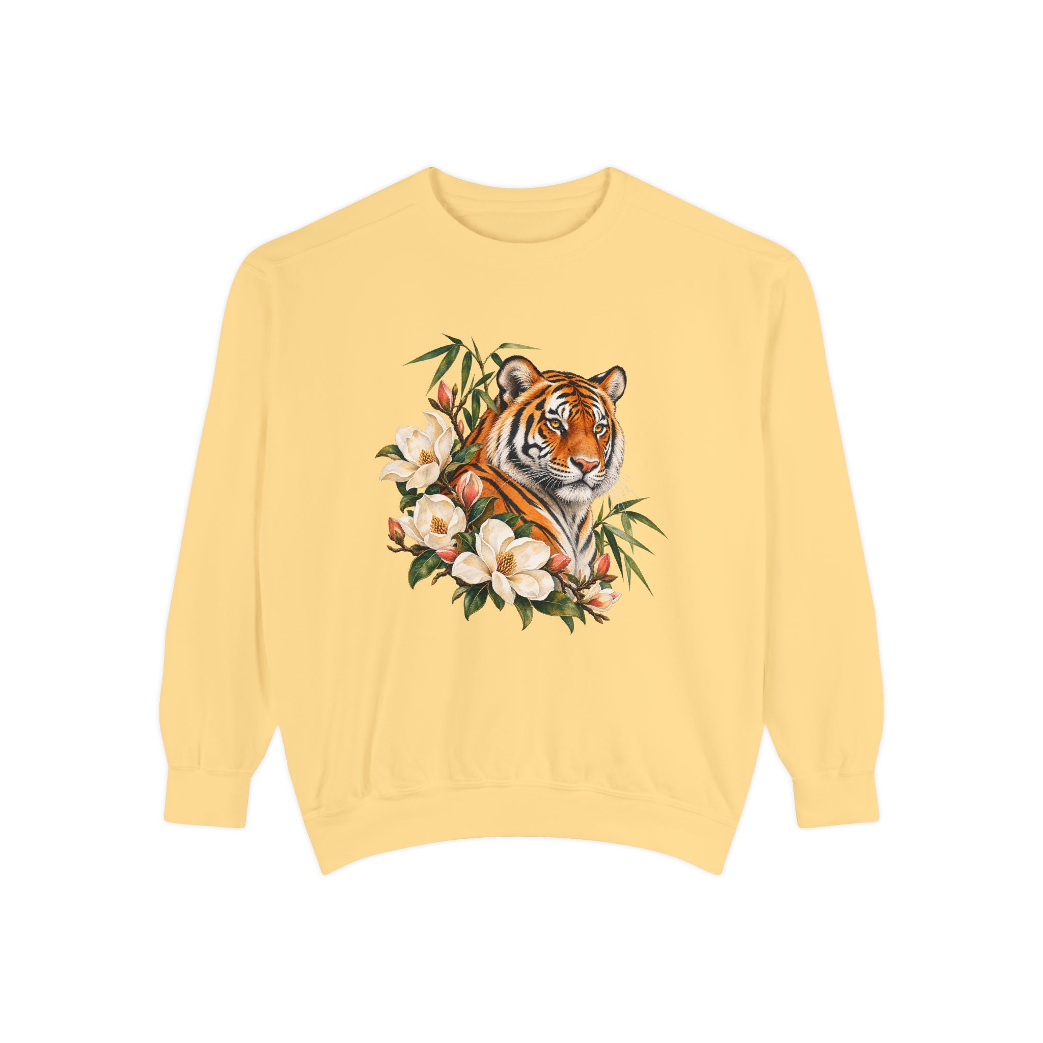 Tiger, Magnolia & Bamboo Sweatshirt — Garment-Dyed Fleece