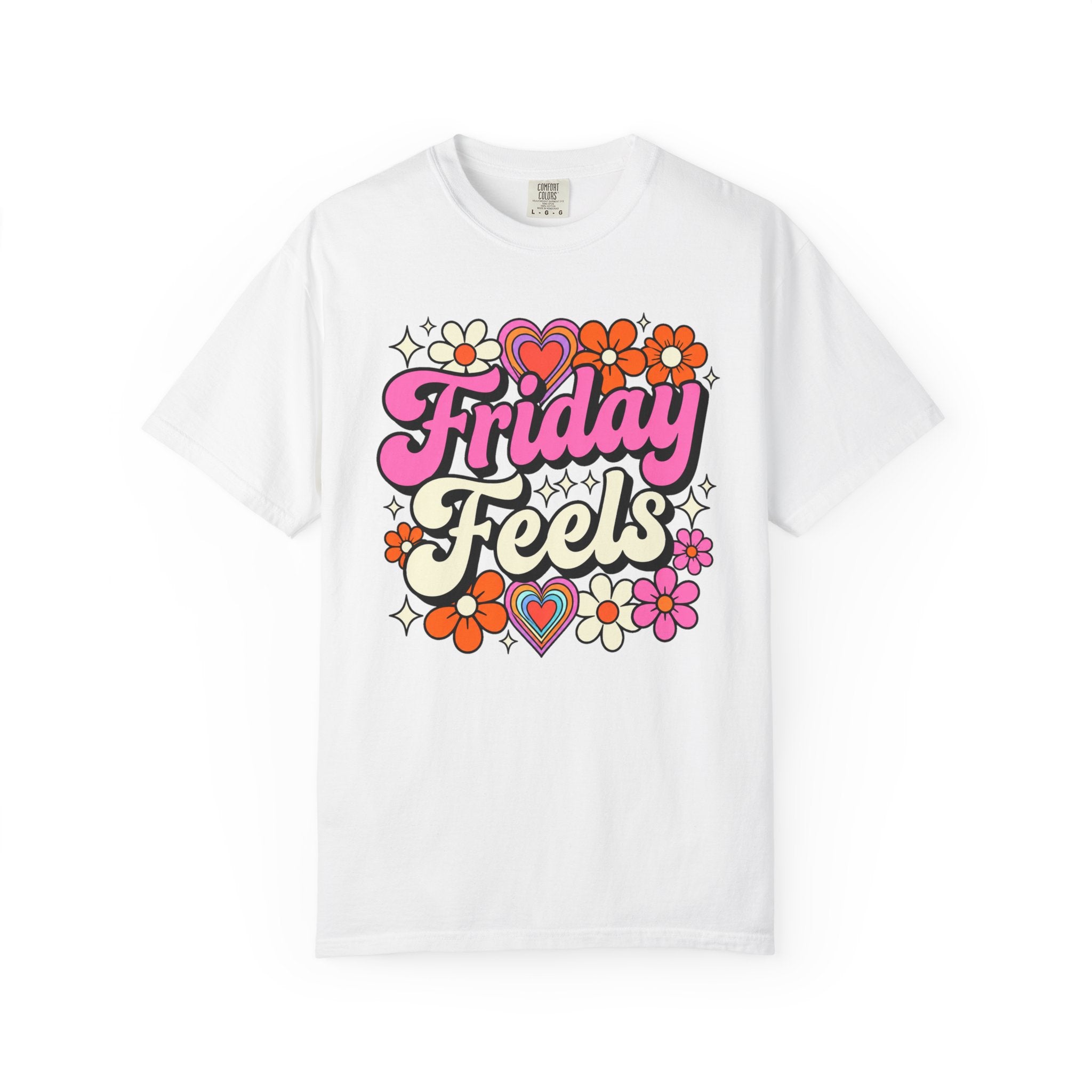 Friday Feels - Retro Groovy Floral Tee