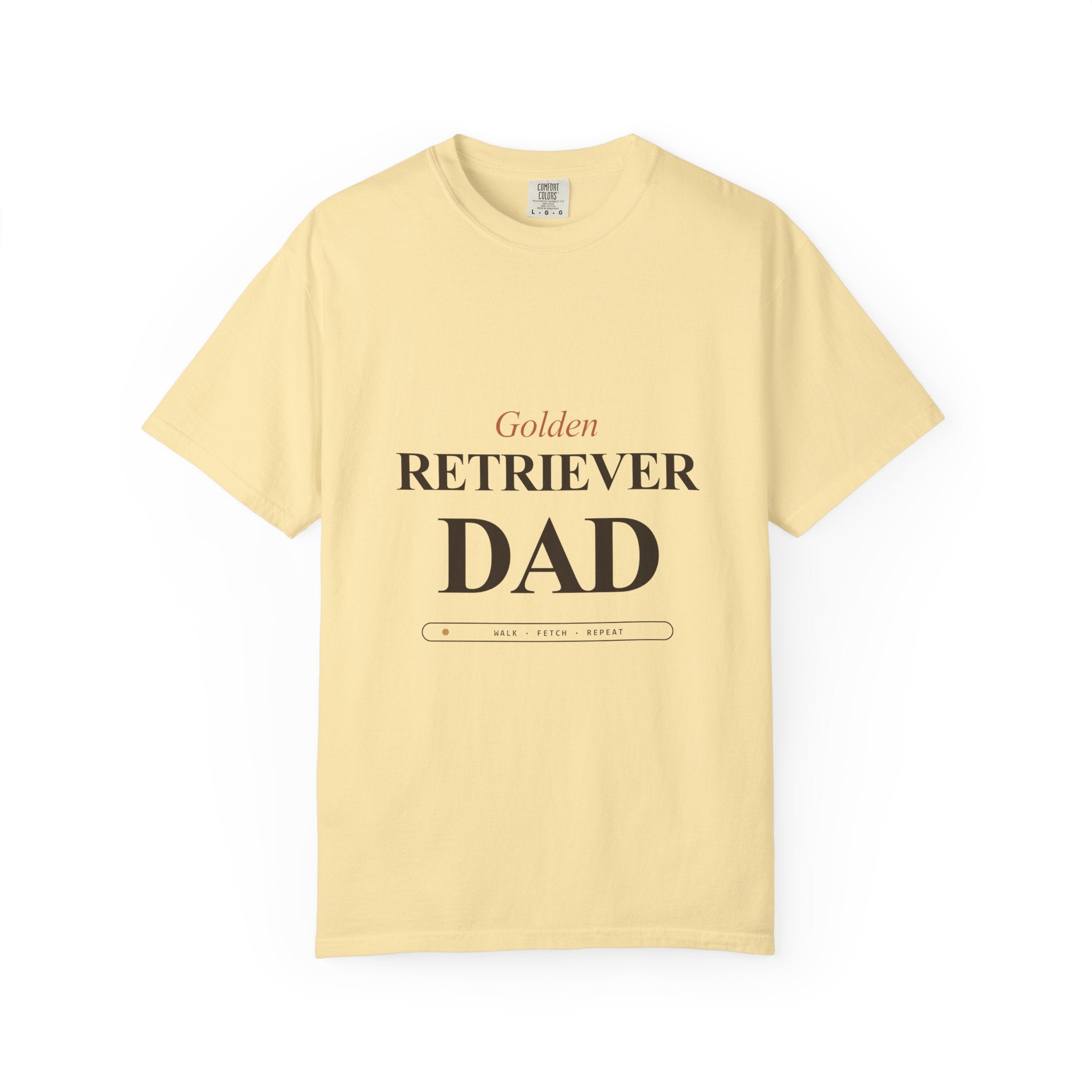 Walk Fetch Repeat Golden Retriever tee alternate color