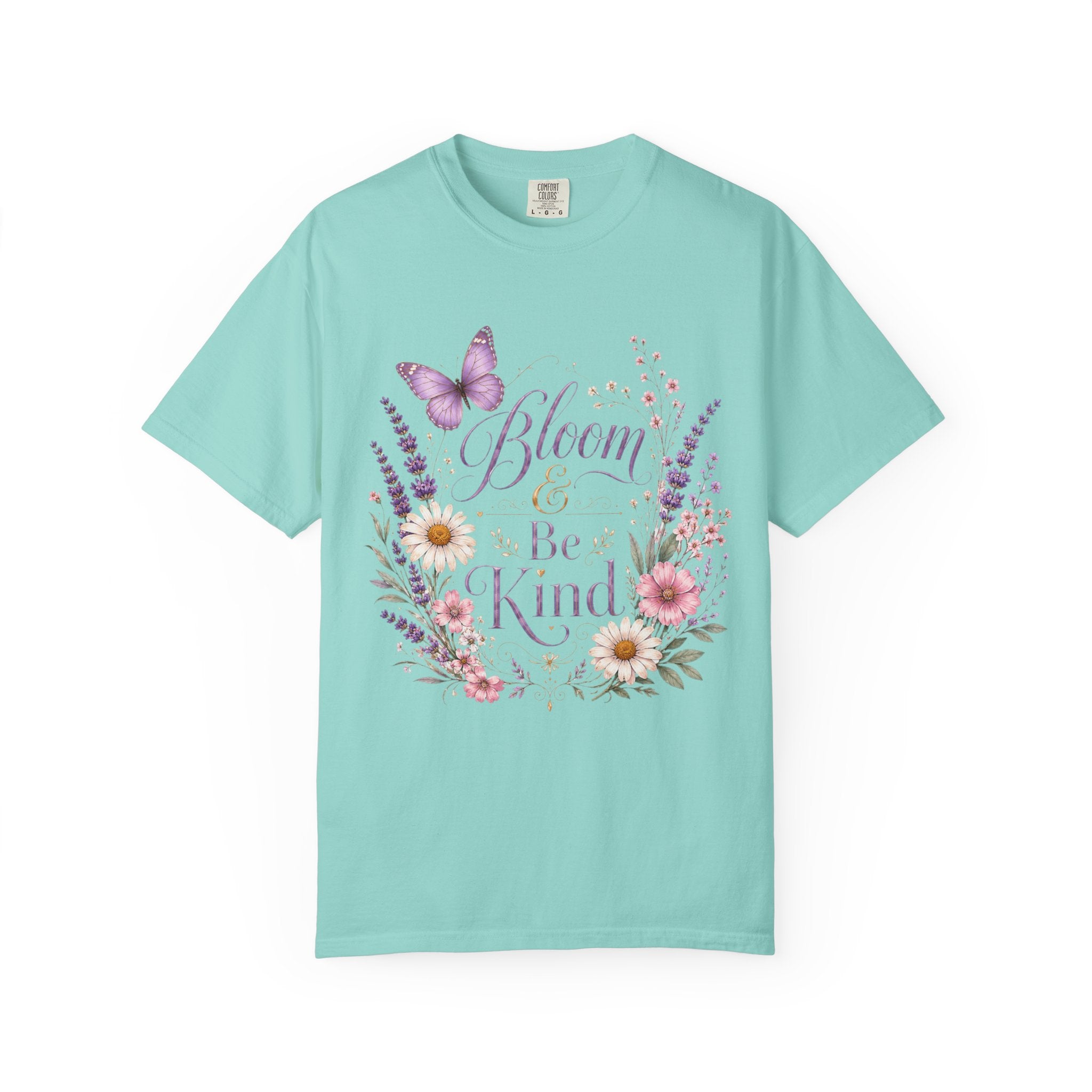 Bloom & Be Kind - Butterfly Lavender Tee