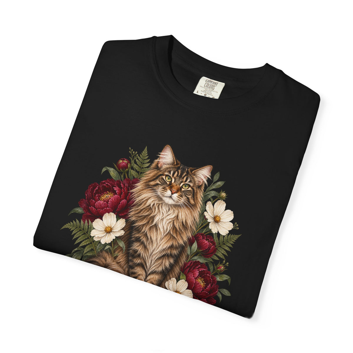 Maine Coon Cat T-Shirt — The Peony Guardian