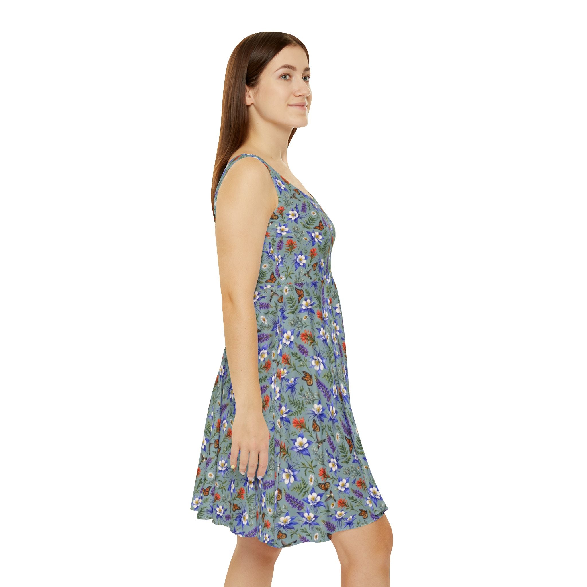 Alpine Meadow Watercolor Wildflower Dress