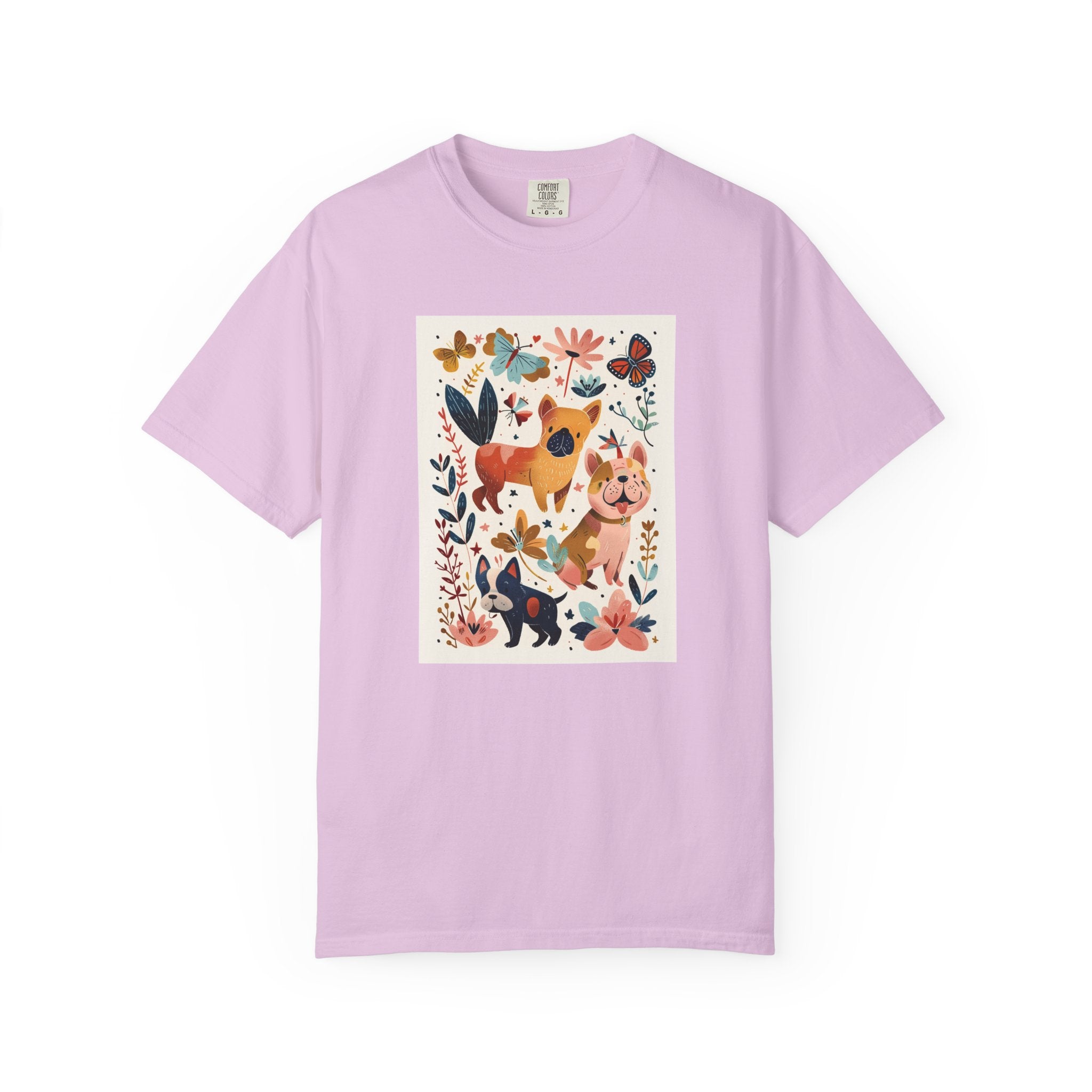 Folk Art Frenchies - French Bulldog Tee
