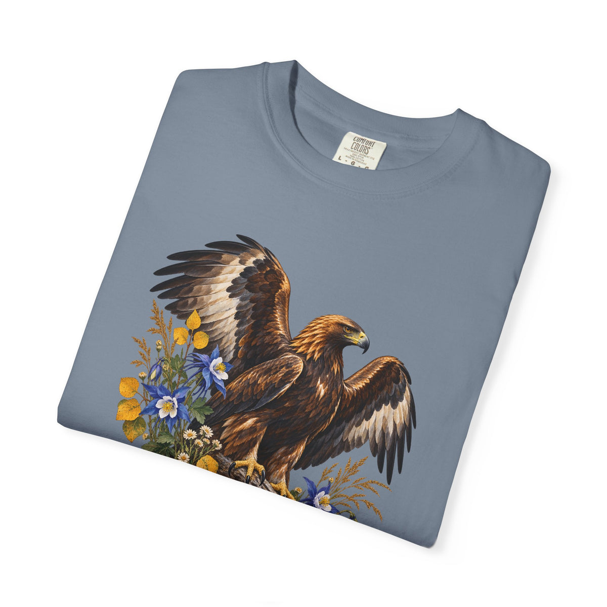 Golden Eagle & Columbine T-Shirt — Garment-Dyed Cotton