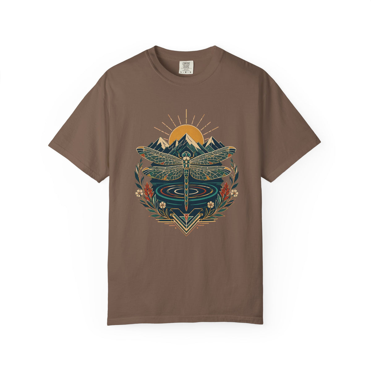Dragonfly Sunrise Badge T-Shirt