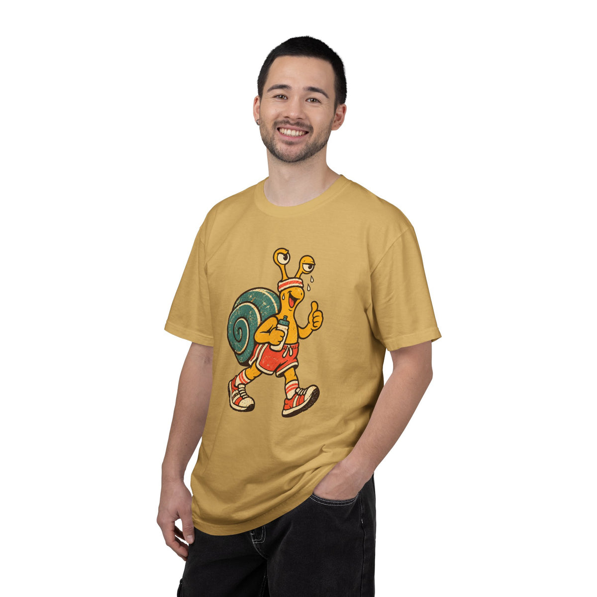 Jogging Snail T-Shirt — Garment-Dyed Cotton