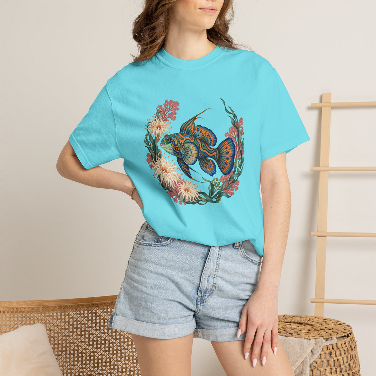 Reef Royalty — Blue & Orange Reef Fish T-Shirt