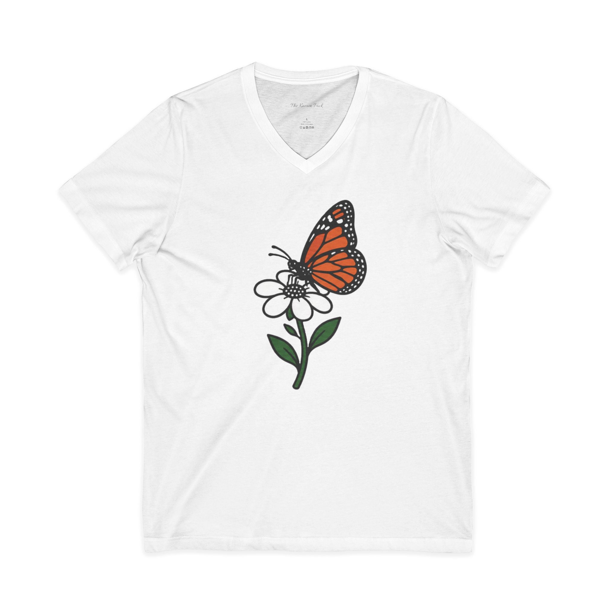 Bloom Butterfly — V-Neck Tee