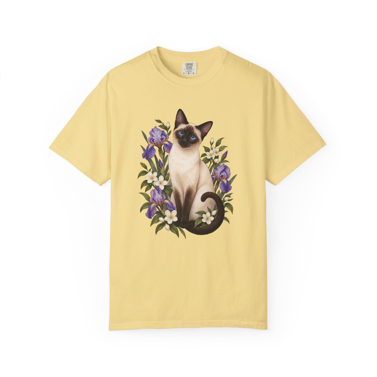 Siamese Cat T-Shirt — Irises & Intrigue