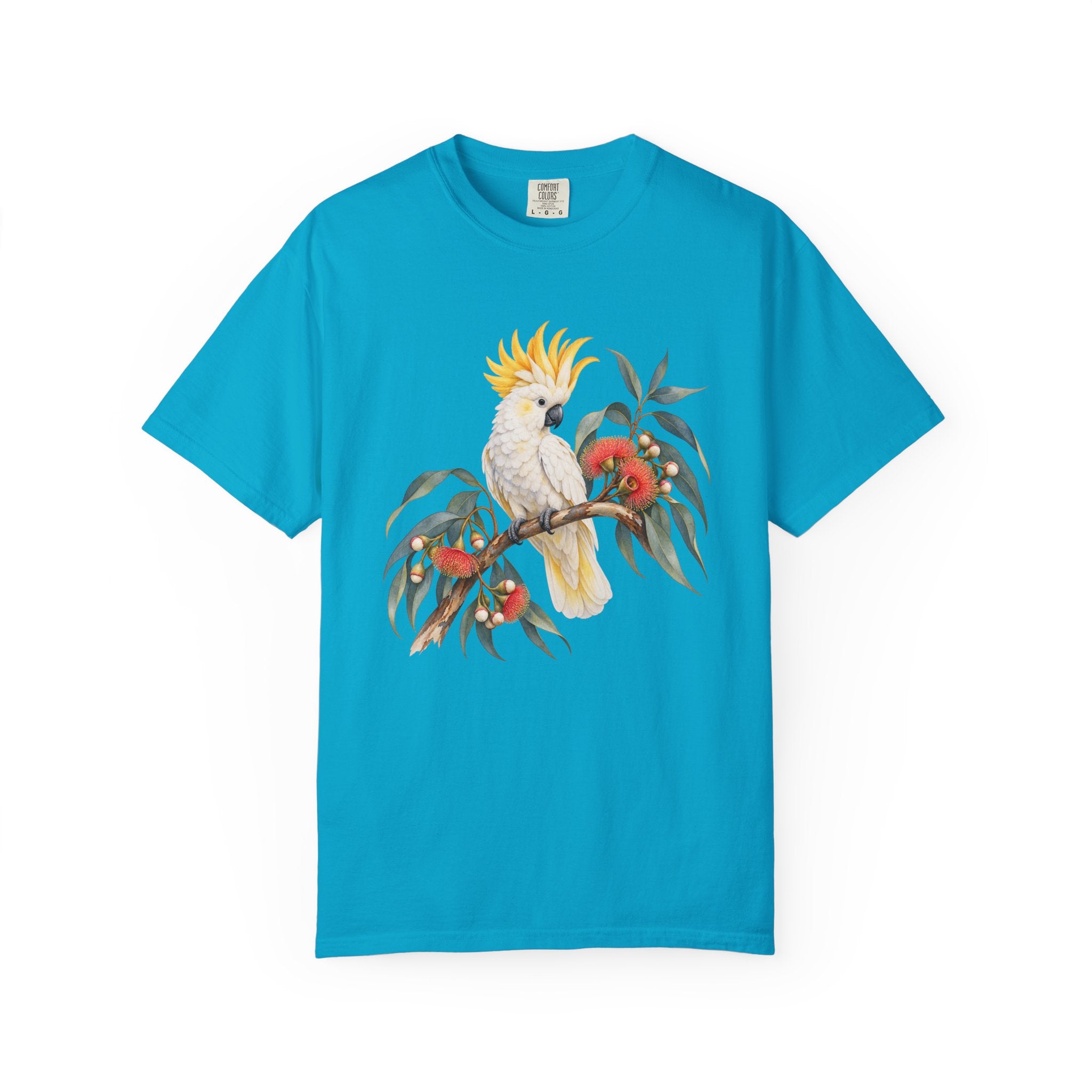 Cockatoo & Gum Blossom T-Shirt — gum blossom and raised crest detail