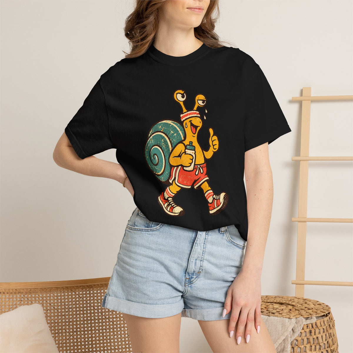 Jogging Snail T-Shirt — Garment-Dyed Cotton