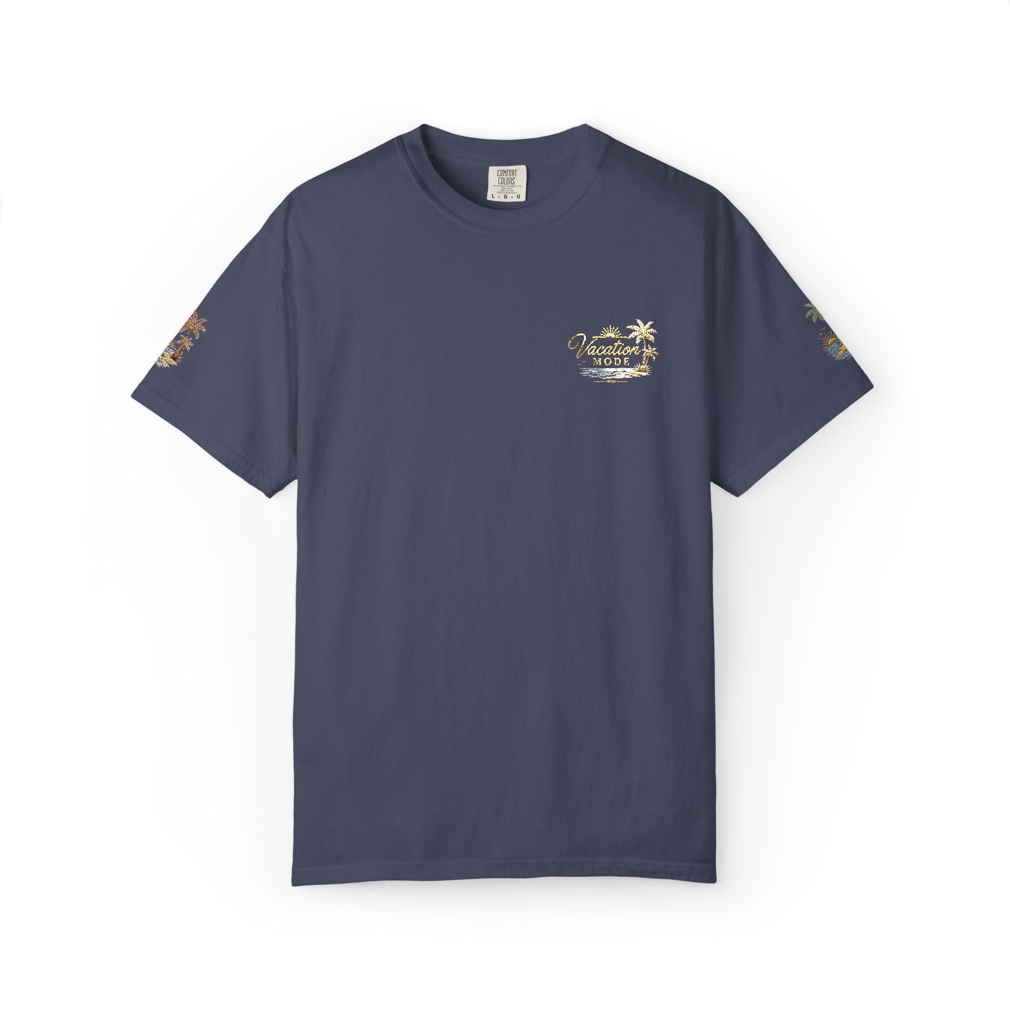 Vacation Mode — Embroidered Garment-Dyed Tee