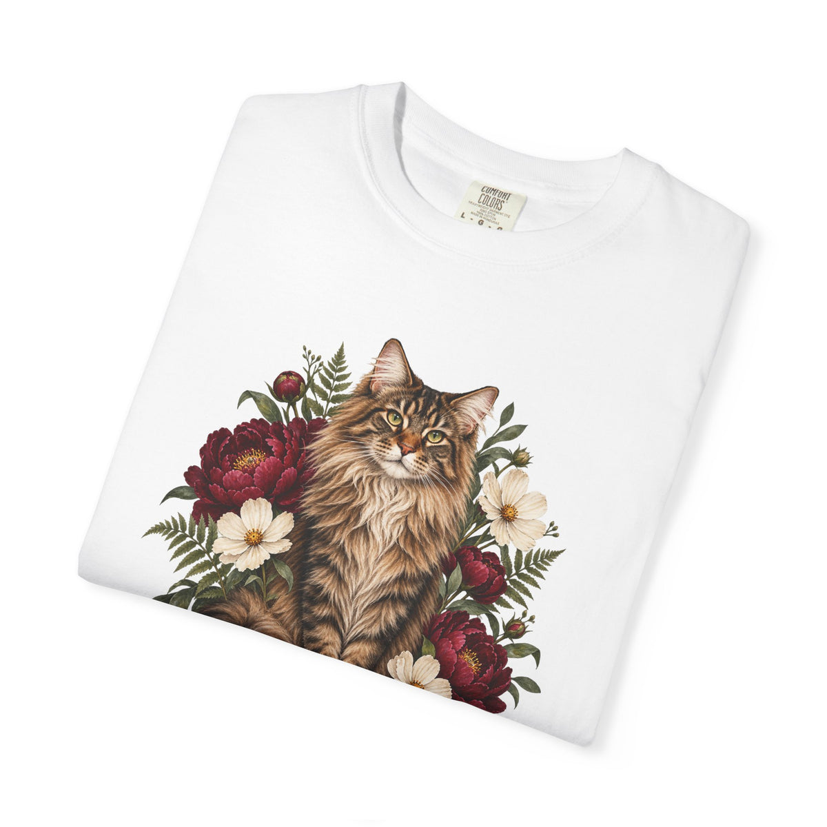 Maine Coon Cat T-Shirt — The Peony Guardian