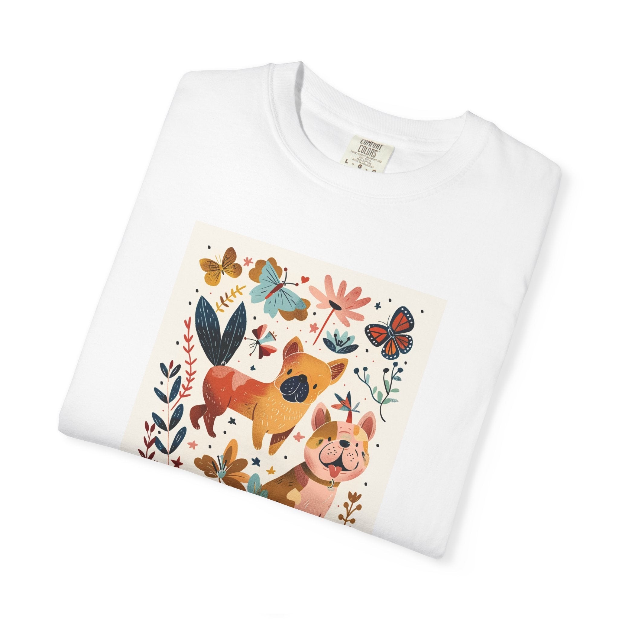 Folk Art Frenchies - French Bulldog Tee