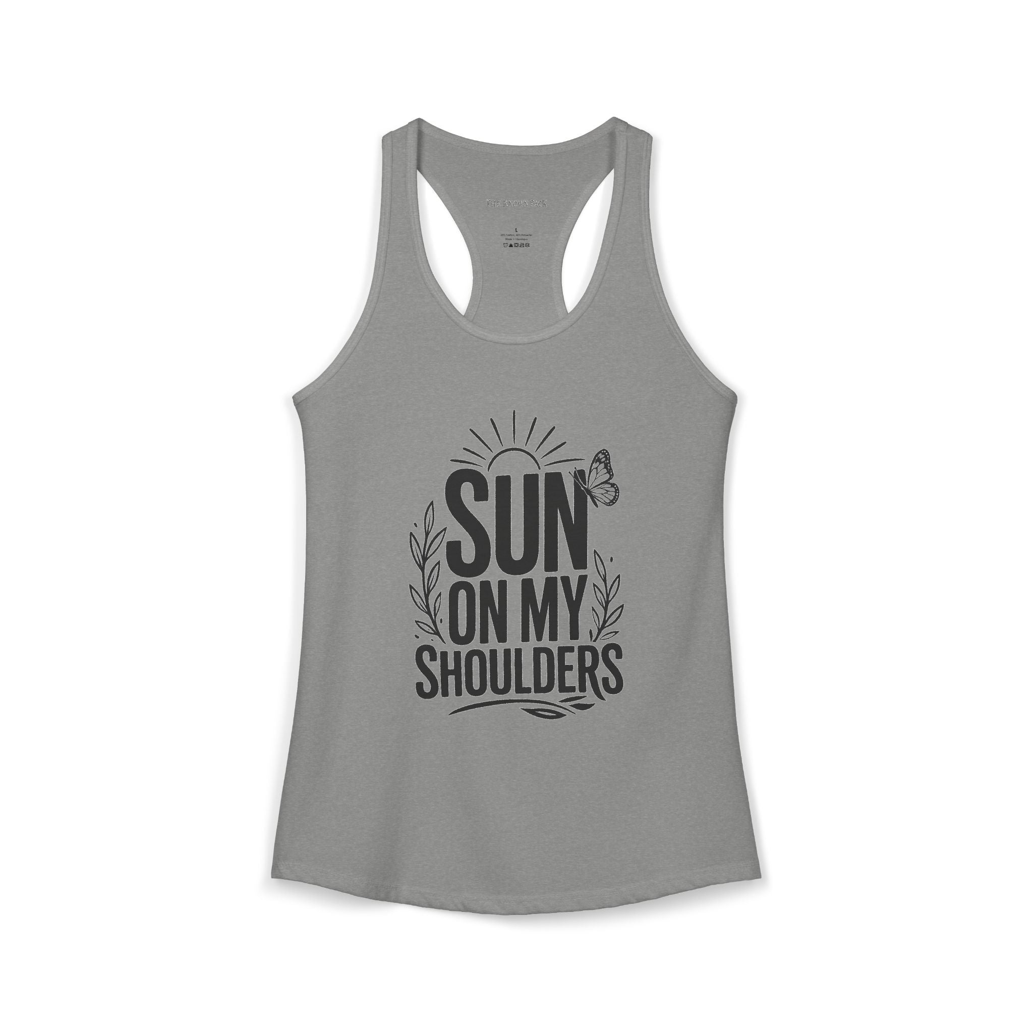 Sun on My Shoulders — Women's Racerback Tank