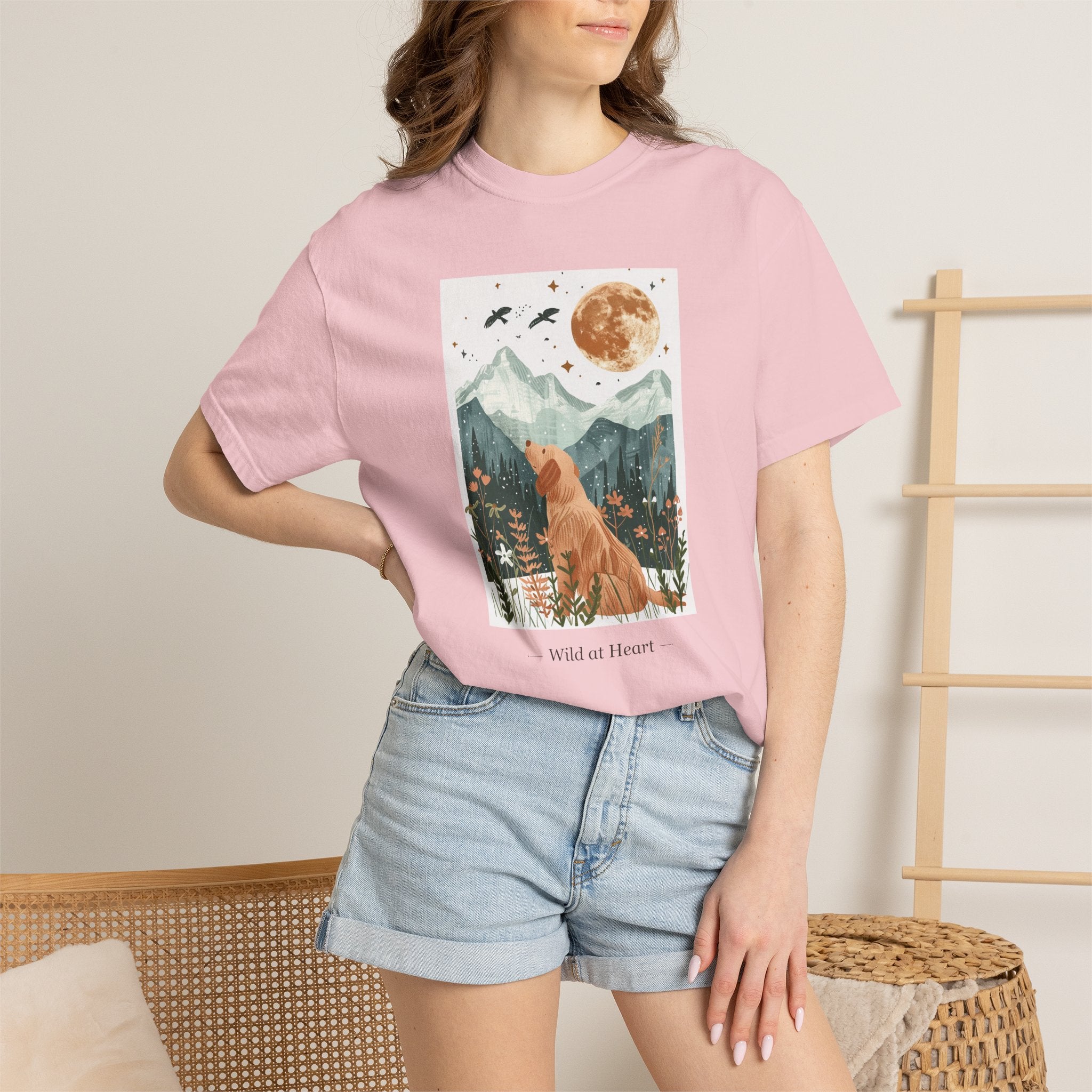 Wild at Heart - Folk Art Golden Retriever