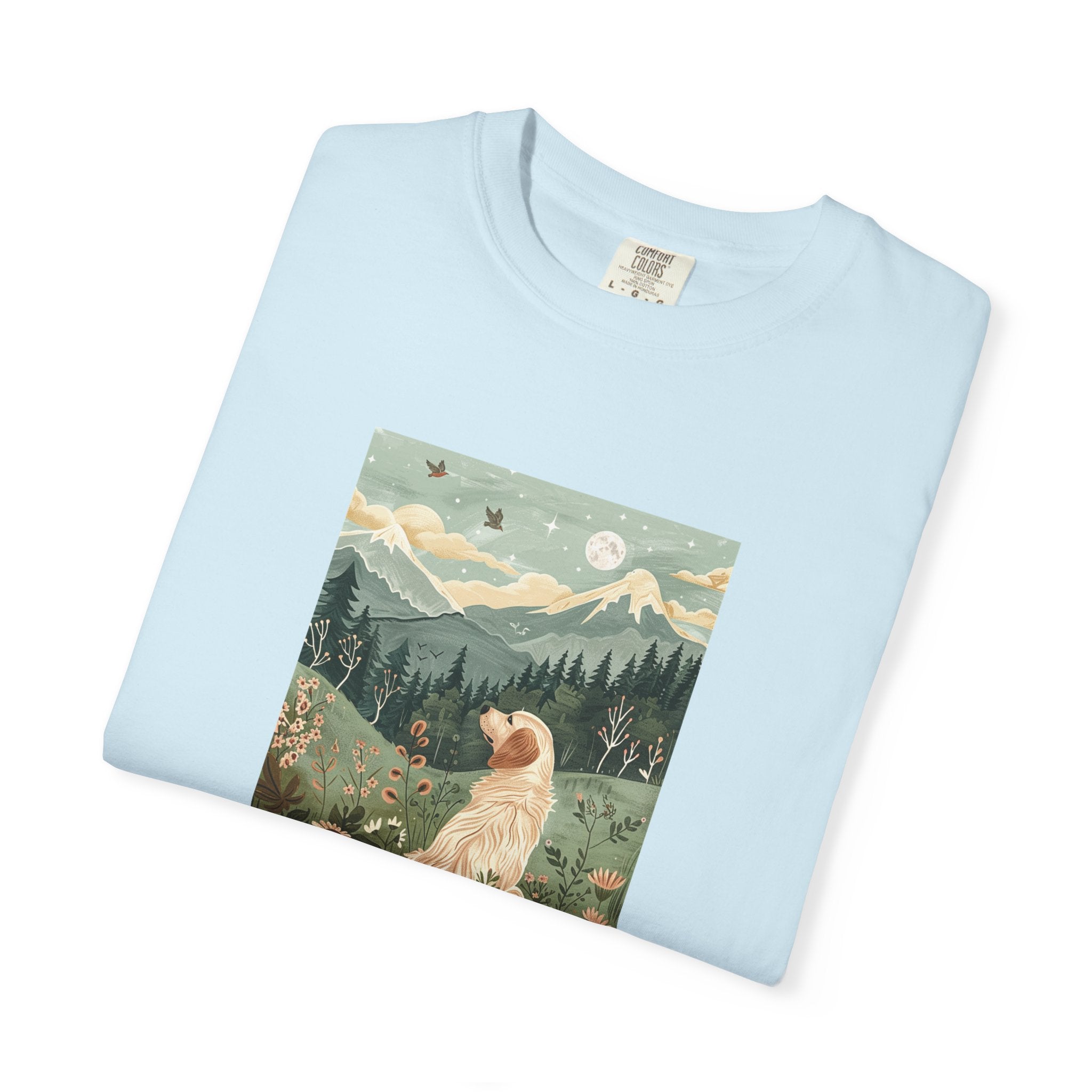 Best Dog Dad - Folk Art Golden Retriever