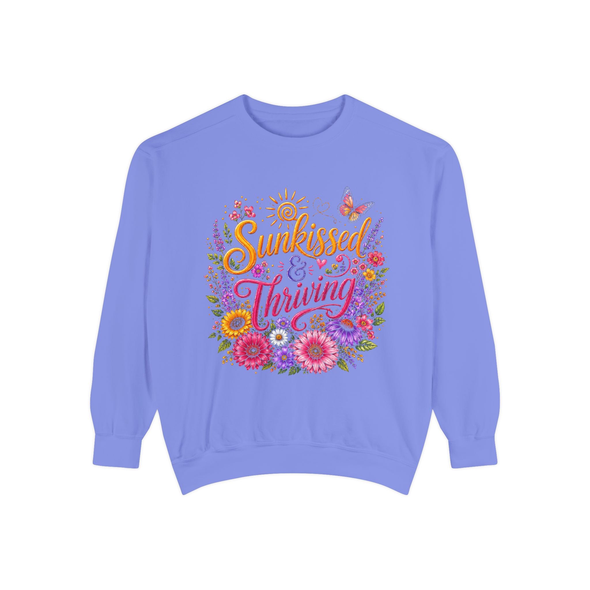 Sunkissed & Thriving Retro Floral Summer Sweatshirt