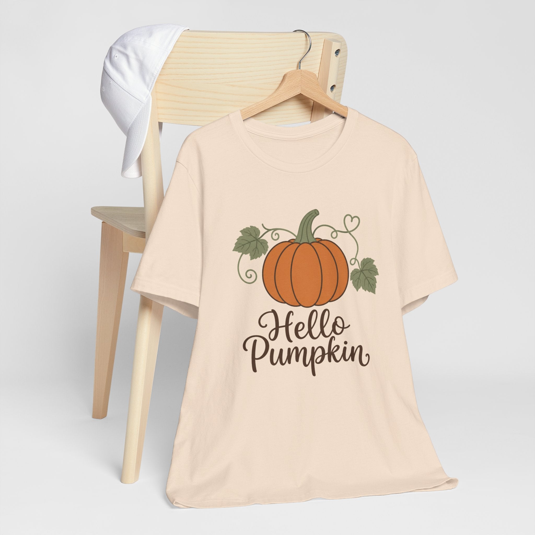 Hello Pumpkin Fall T-Shirt — Garment-Dyed Cotton