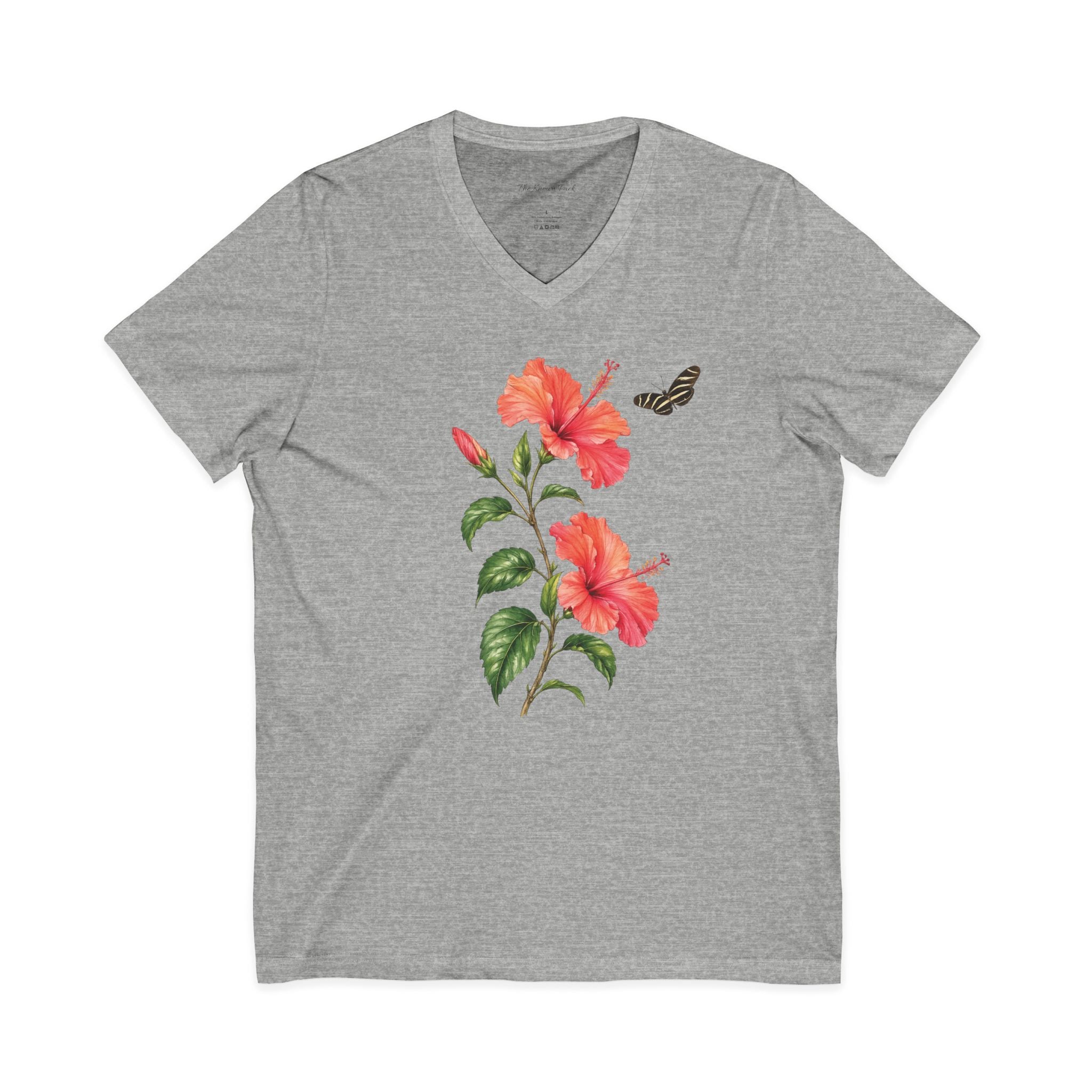 Hibiscus in Full Bloom (V-Neck) Tee