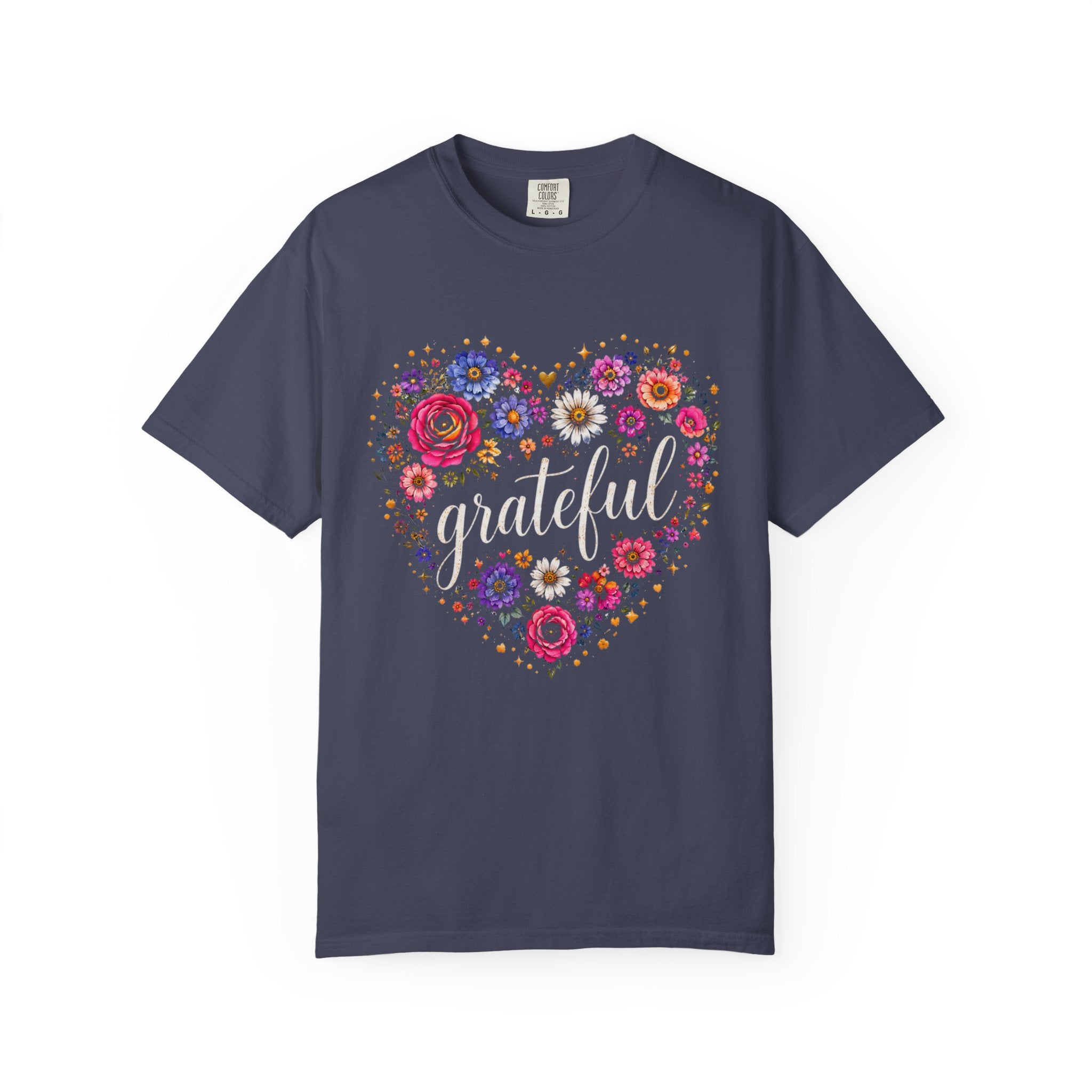 Grateful wildflower heart shirt lifestyle mockup