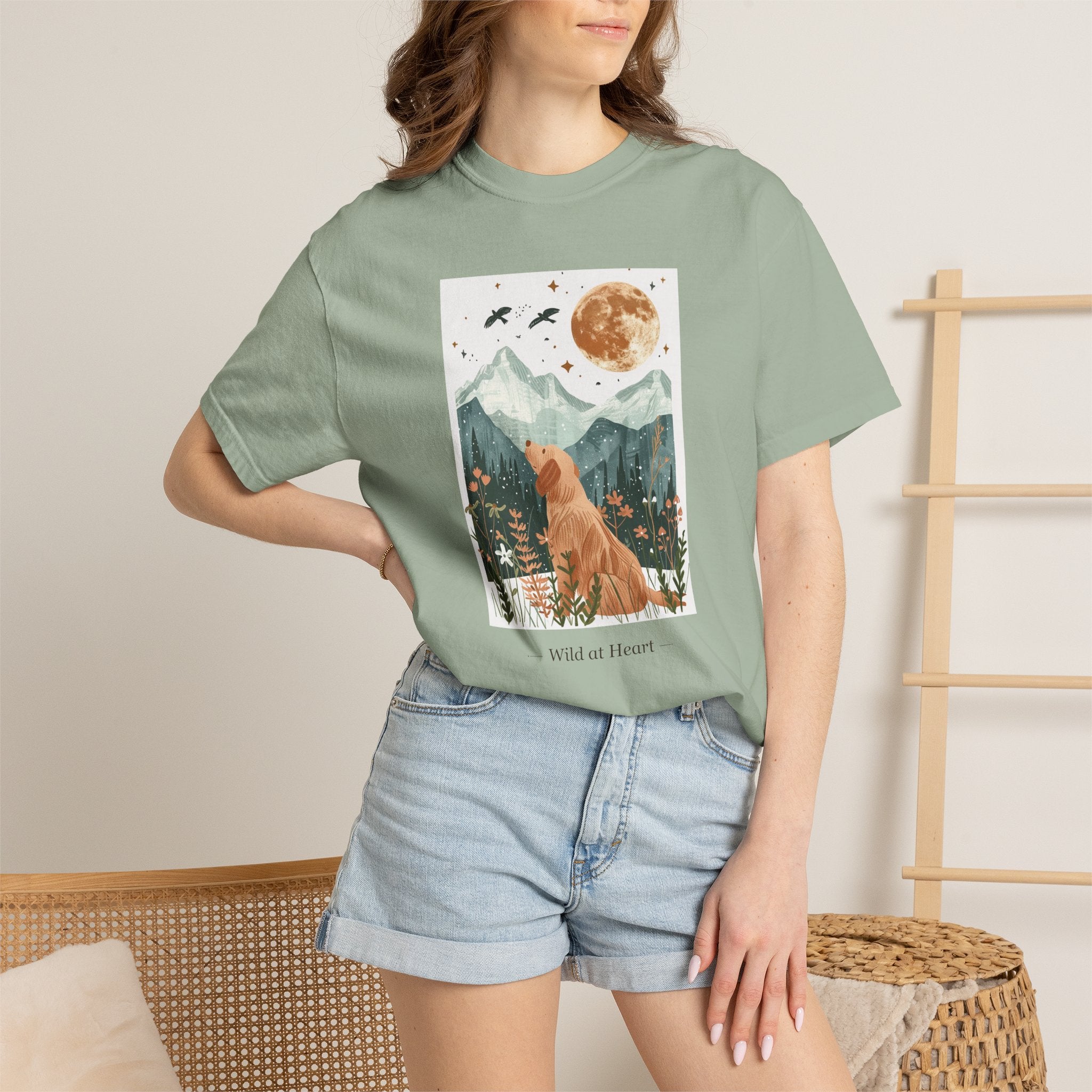 Wild at Heart - Folk Art Golden Retriever