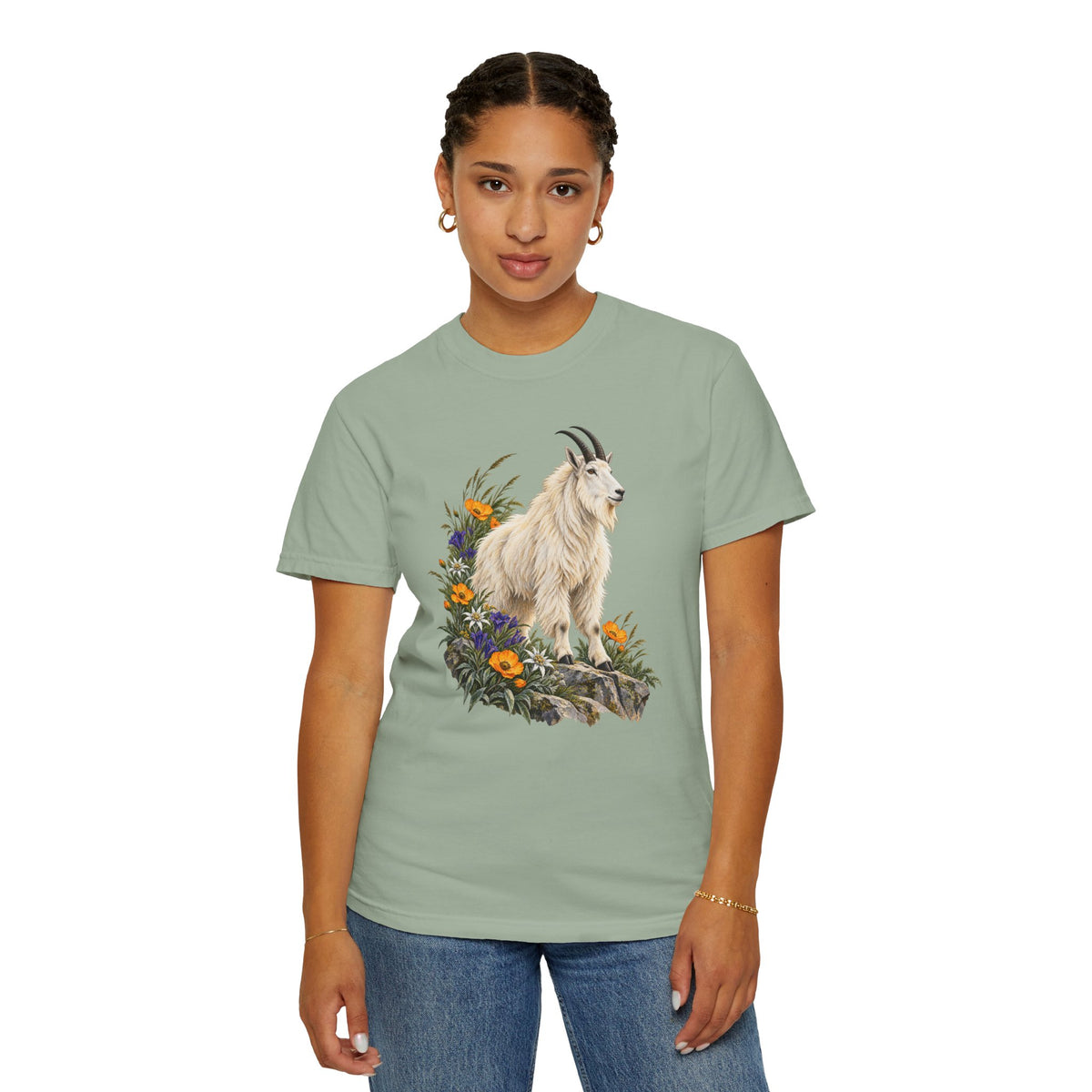 Mountain Goat Alpine T-Shirt — Garment-Dyed Cotton