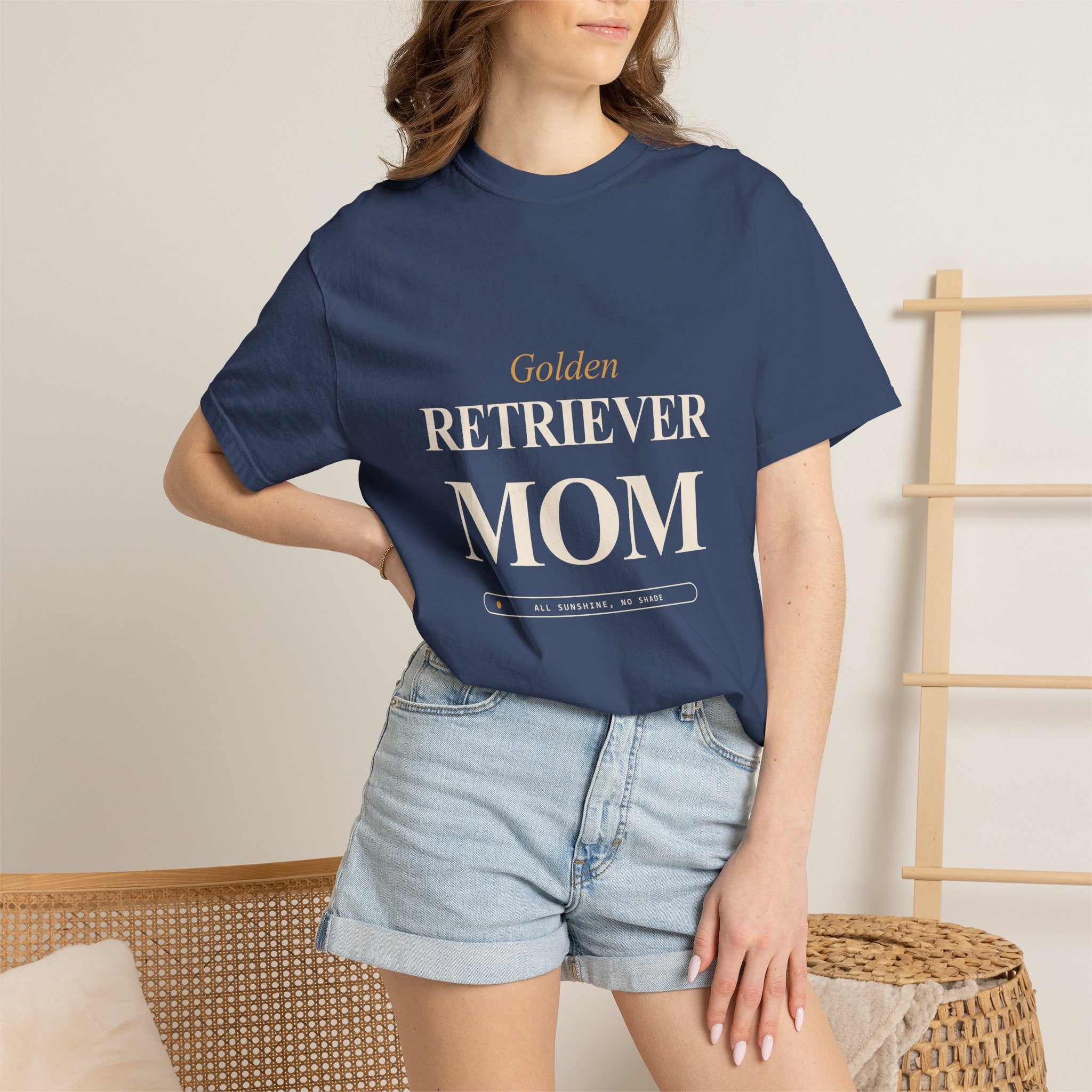 All Sunshine No Shade - Golden Retriever Mom (Dark Tee)