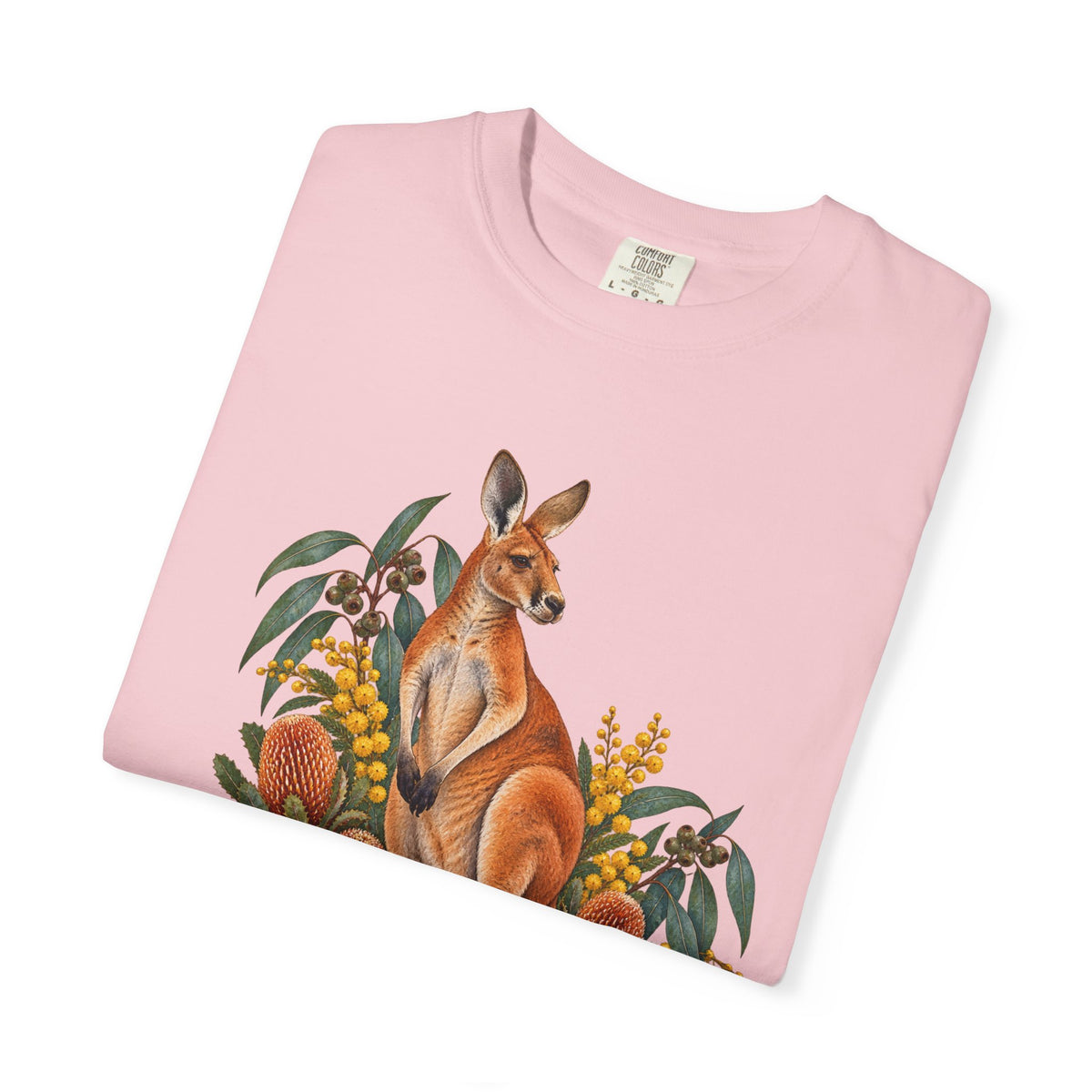 Kangaroo, Wattle & Banksia T-Shirt — Garment-Dyed Cotton