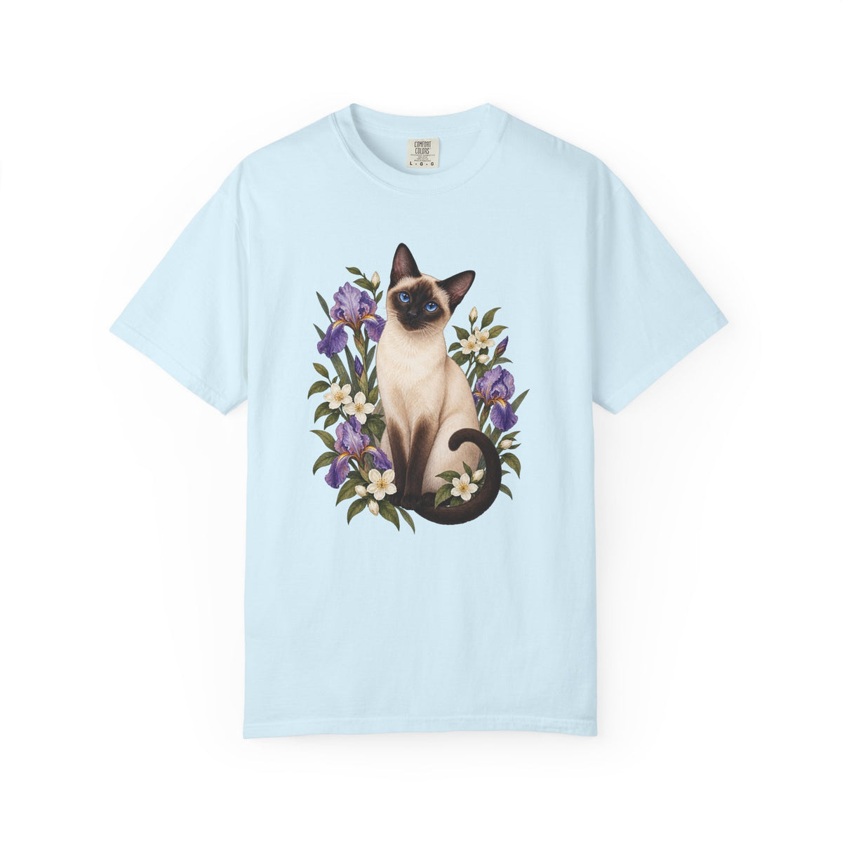 Siamese Cat T-Shirt — Irises & Intrigue