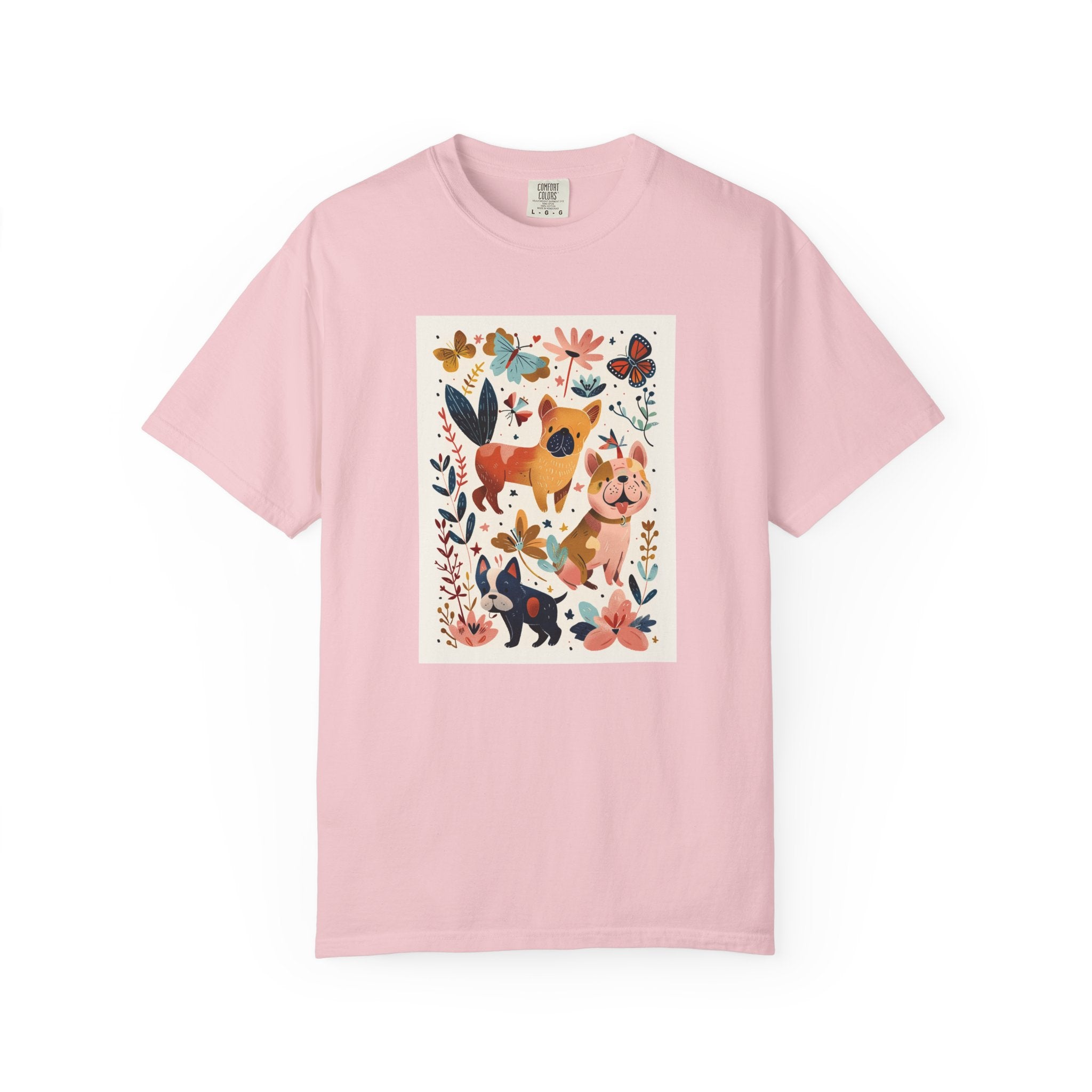 Folk Art Frenchies - French Bulldog Tee