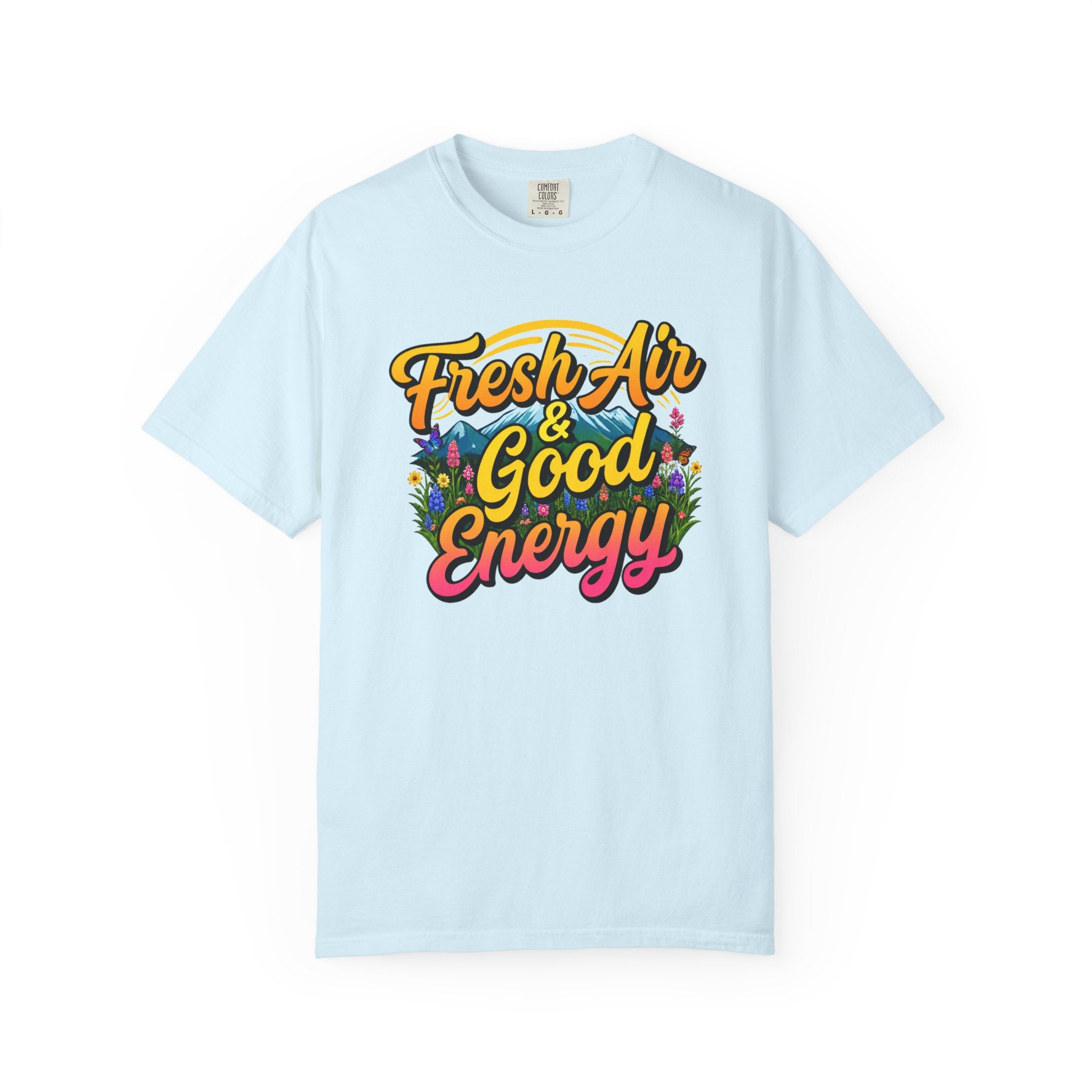 Fresh Air & Good Energy - Retro Mountain Wildflower Tee