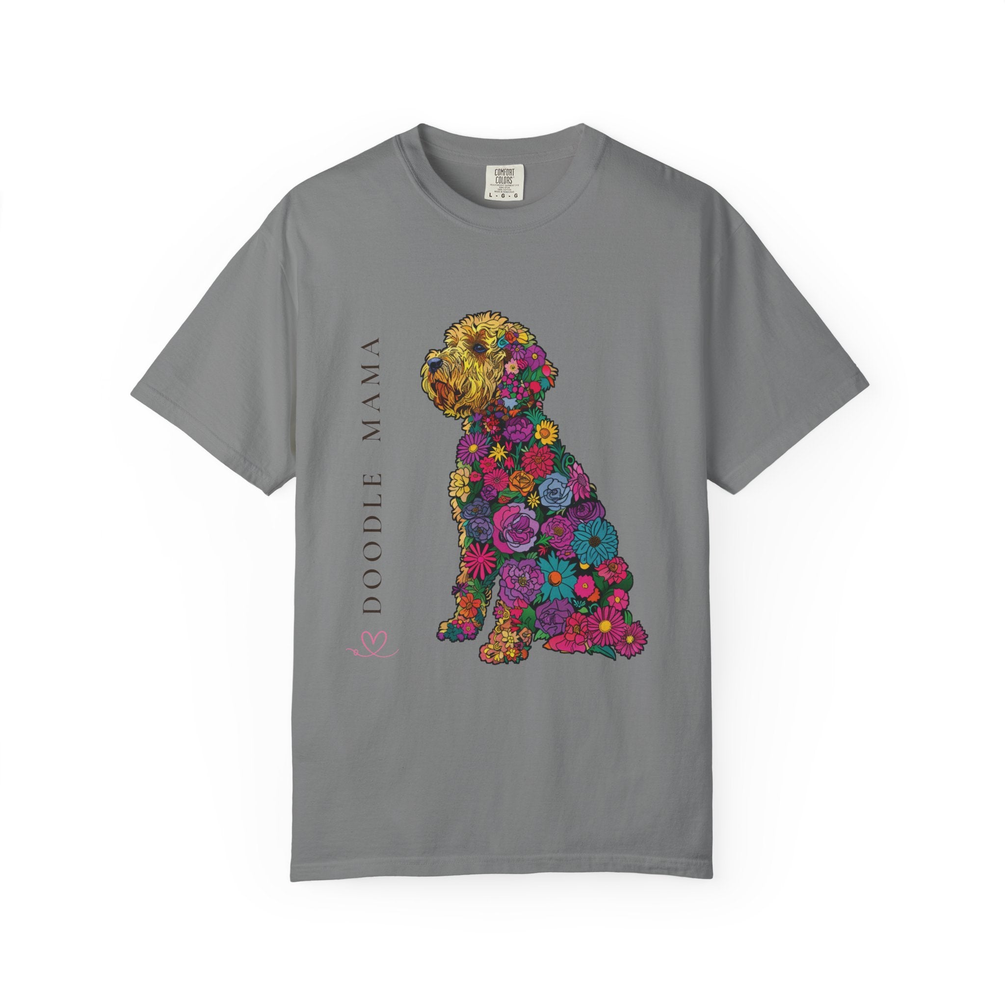 Doodle Mama floral Doodle tee alternate color