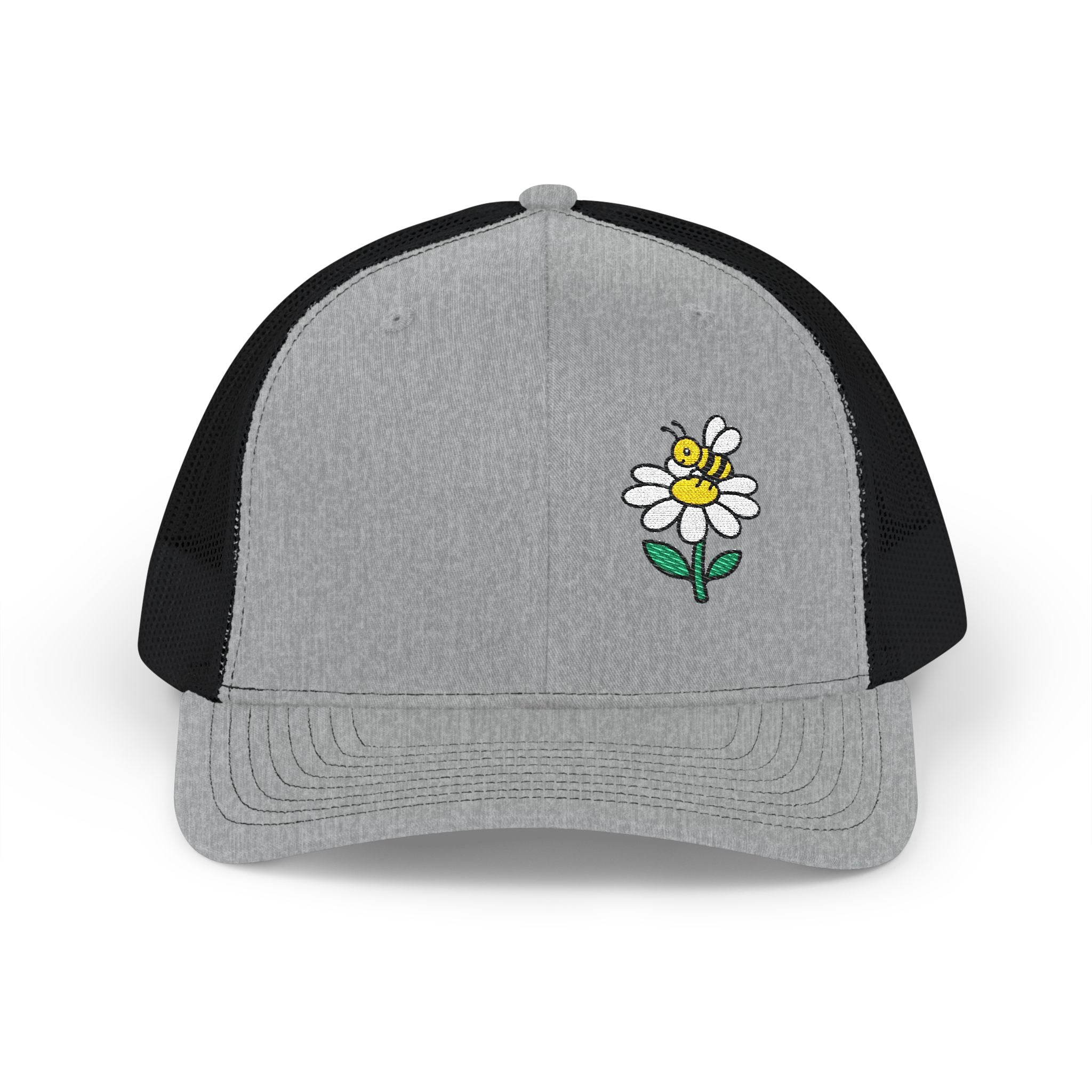 Bee Happy — Embroidered Trucker Hat
