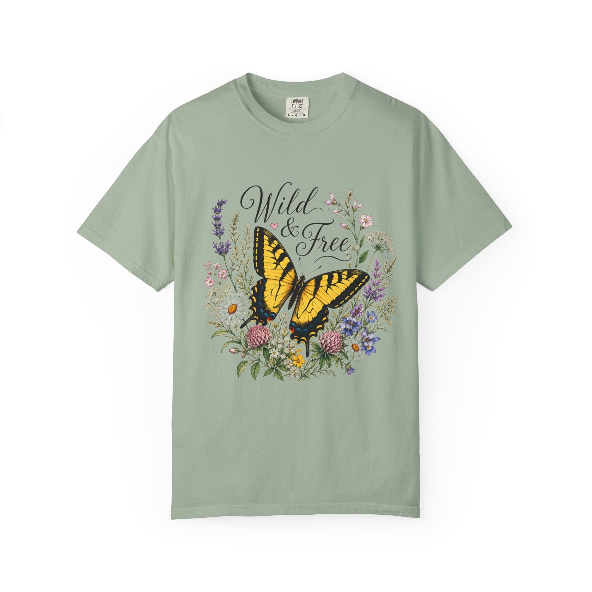 Wild & Free - Butterfly Wildflower Tee