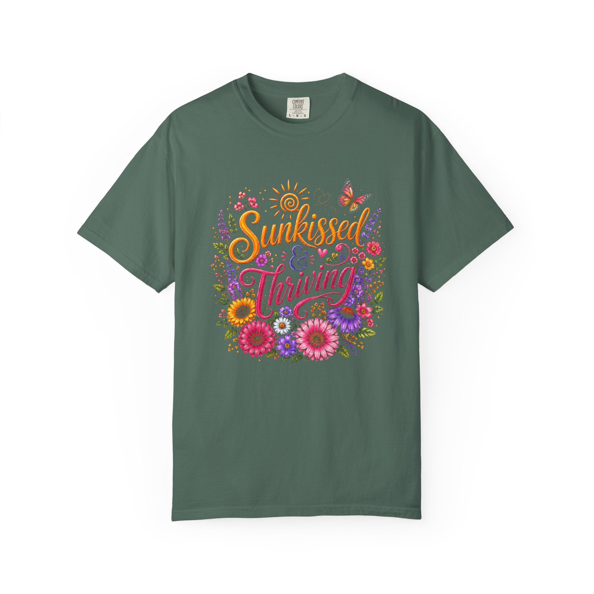 Sunkissed & Thriving - Retro Floral Summer Tee
