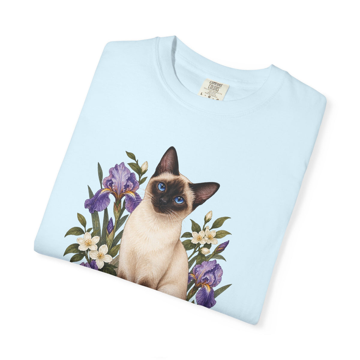 Siamese Cat T-Shirt — Irises & Intrigue