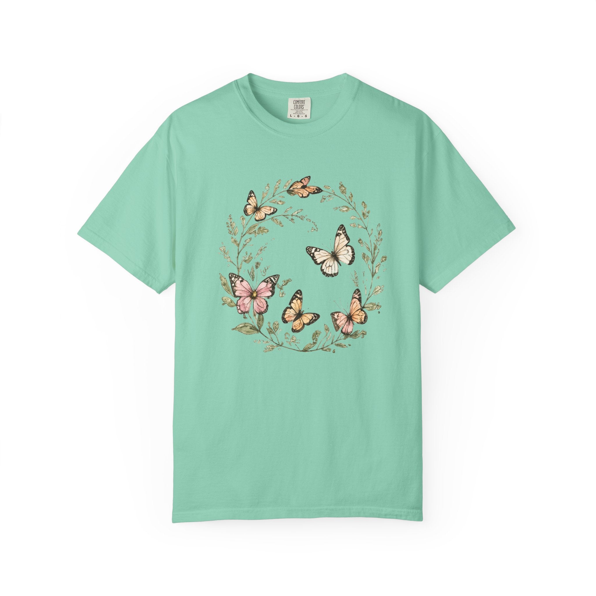 Butterfly Wreath Watercolor Tee