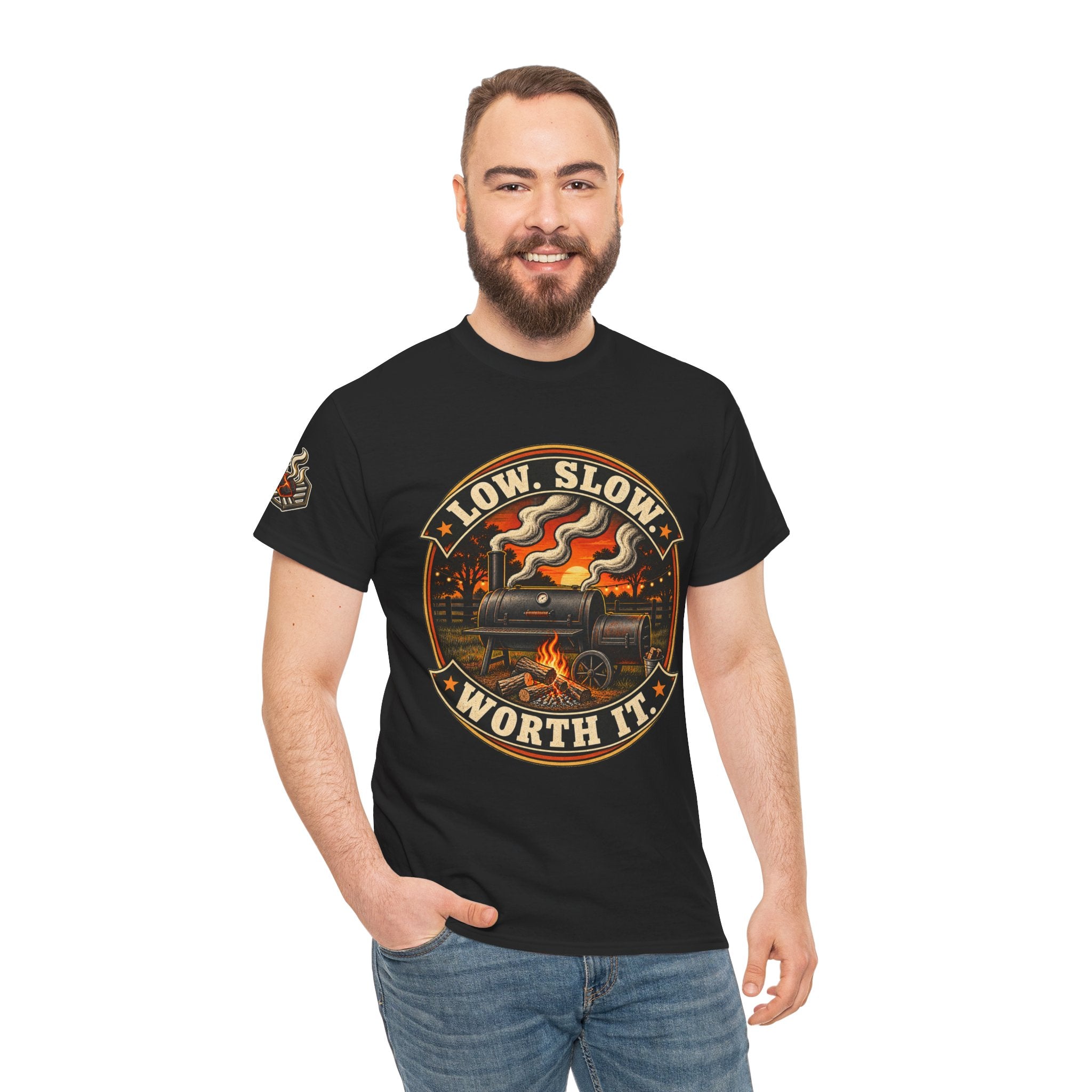 Low. Slow. Work It. BBQ Smoker T-Shirt