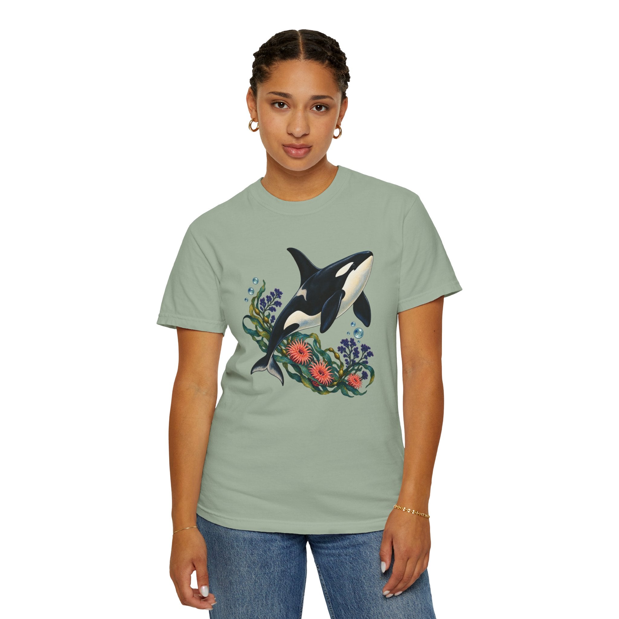 Orca, Kelp & Anemone T-Shirt — Garment-Dyed Cotton