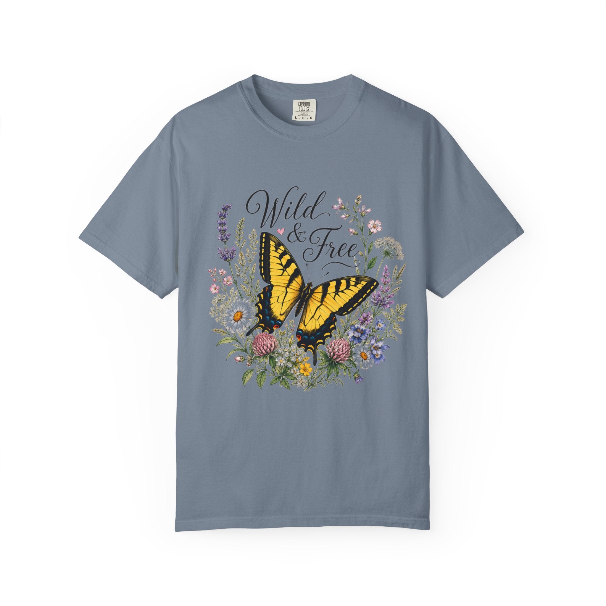 Wild & Free - Butterfly Wildflower Tee
