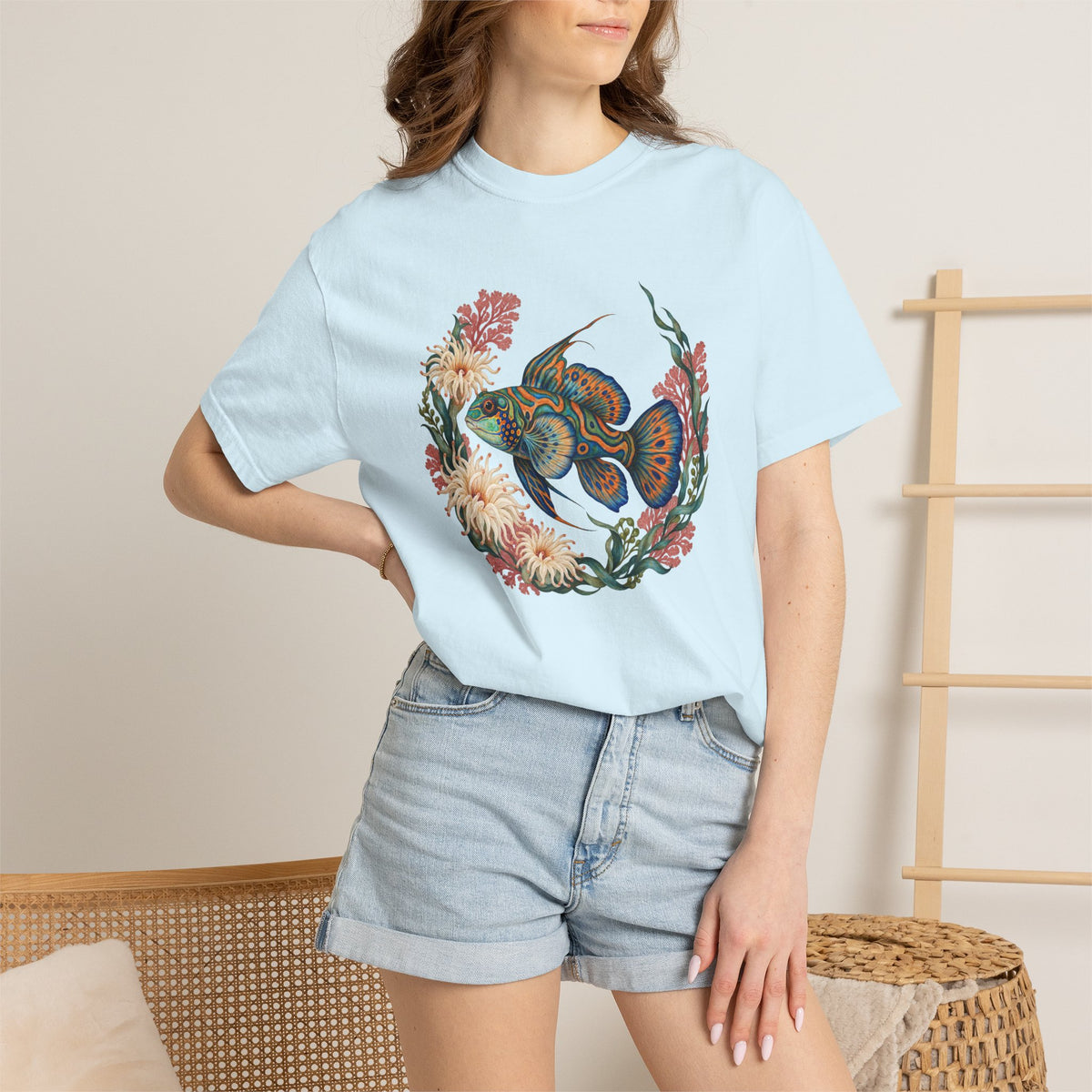 Reef Royalty — Blue & Orange Reef Fish T-Shirt