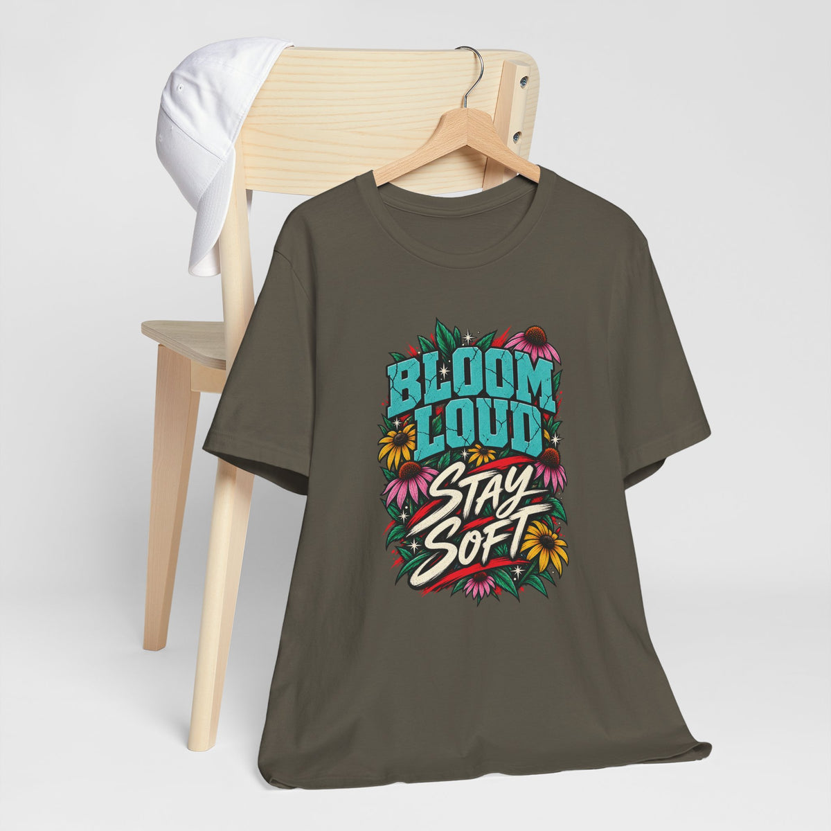 Bloom Loud Floral T-Shirt — Garment-Dyed Cotton