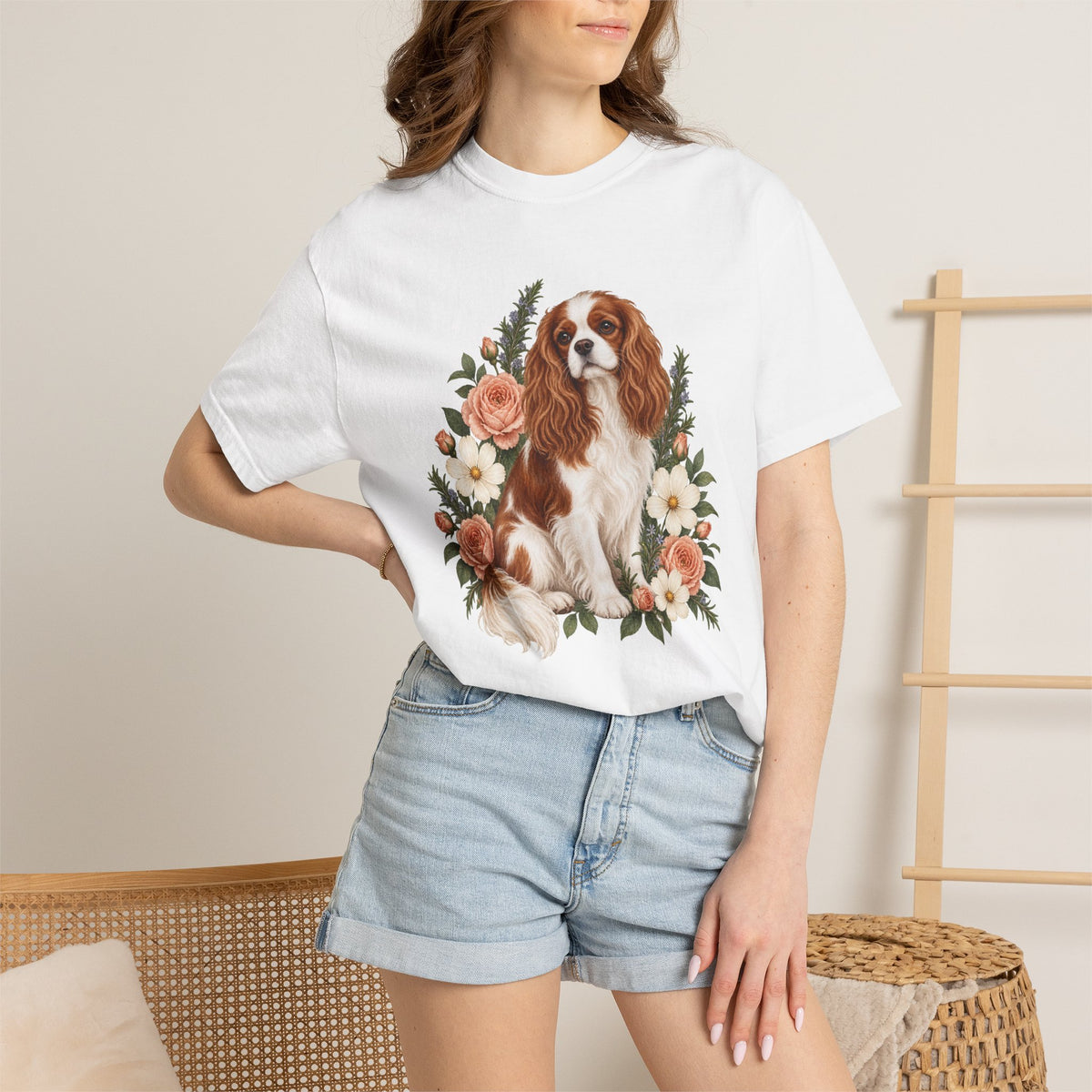 Cavalier King Charles Spaniel T-Shirt — Royal in Bloom