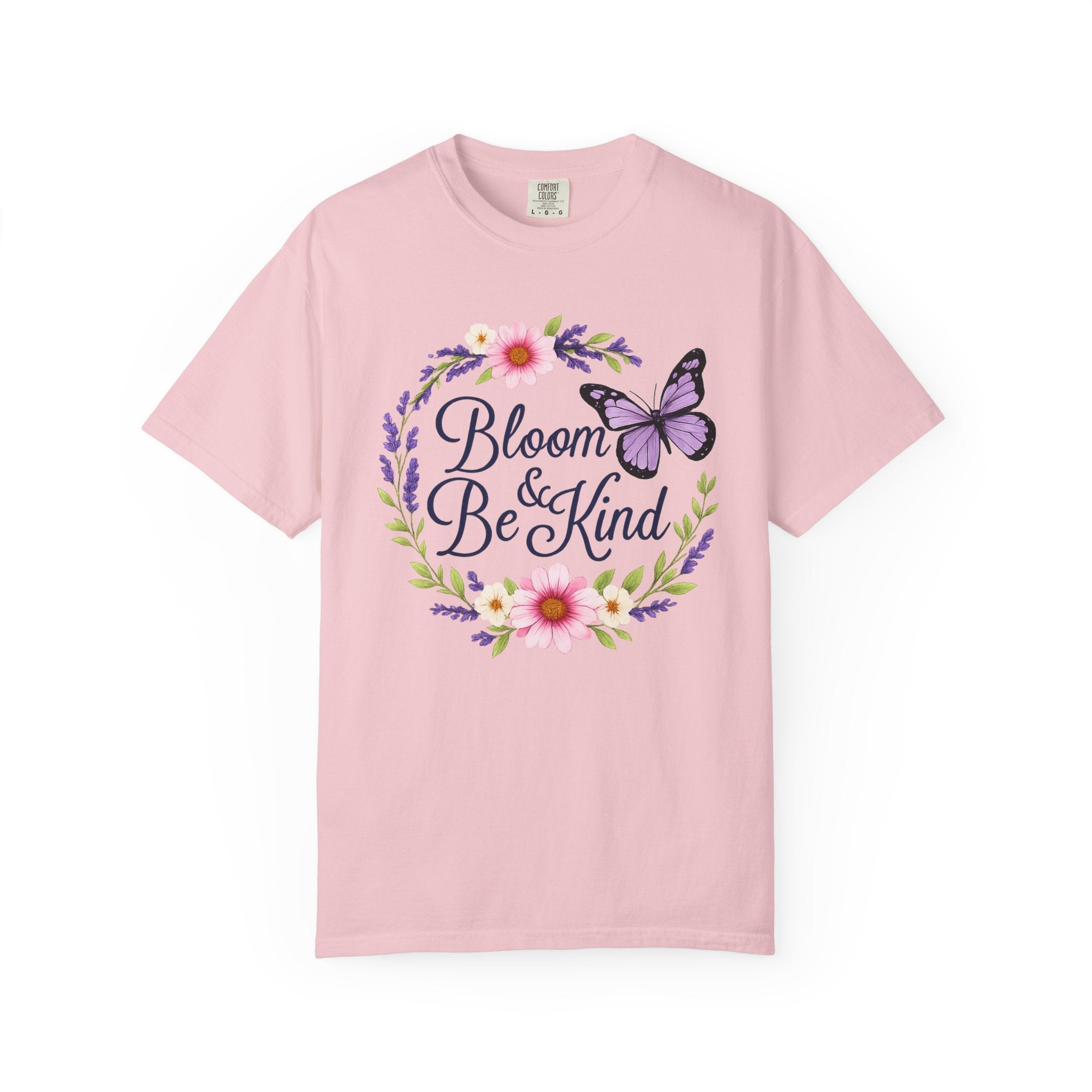 Bloom & Be Kind - Floral Wreath Butterfly Tee