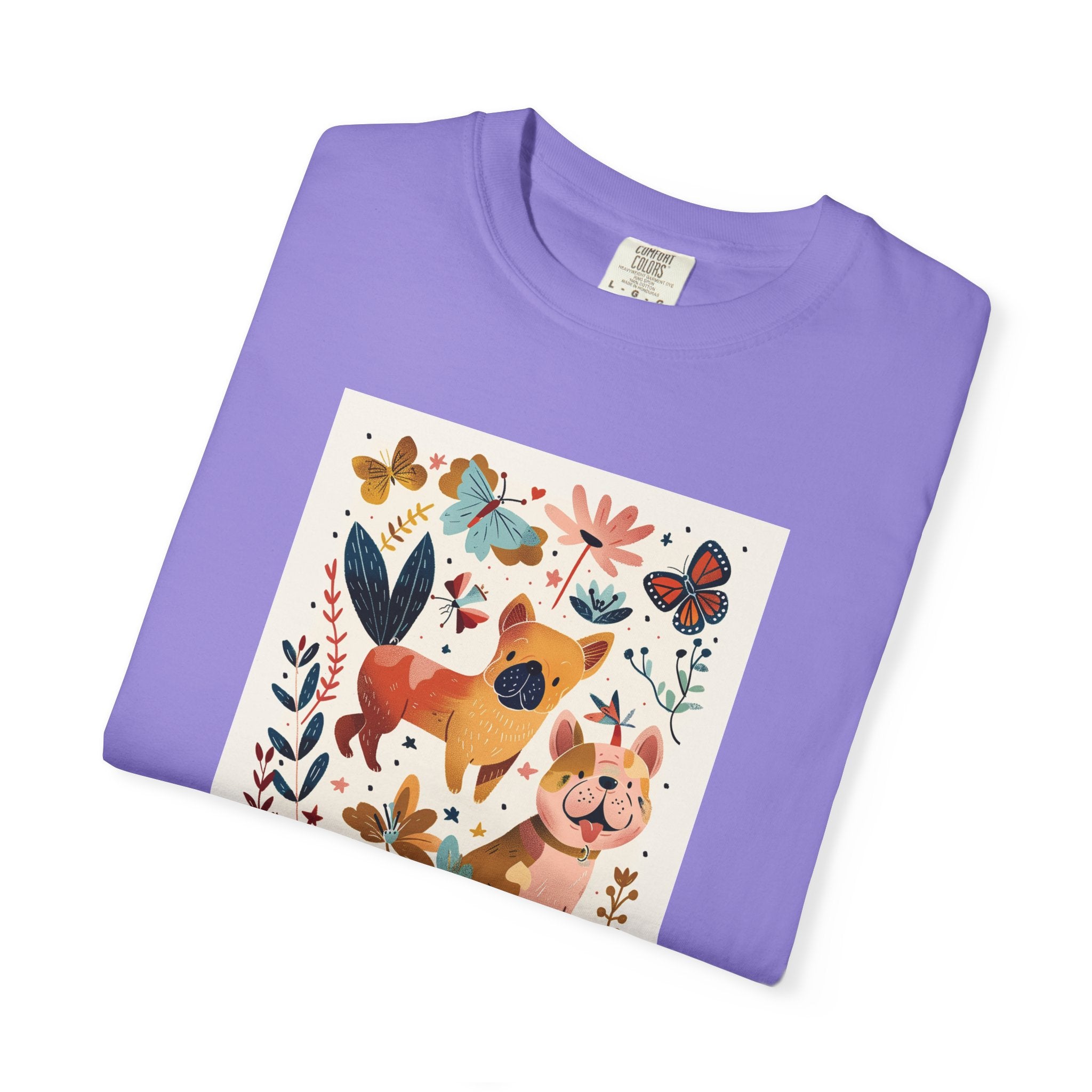Folk Art Frenchies - French Bulldog Tee