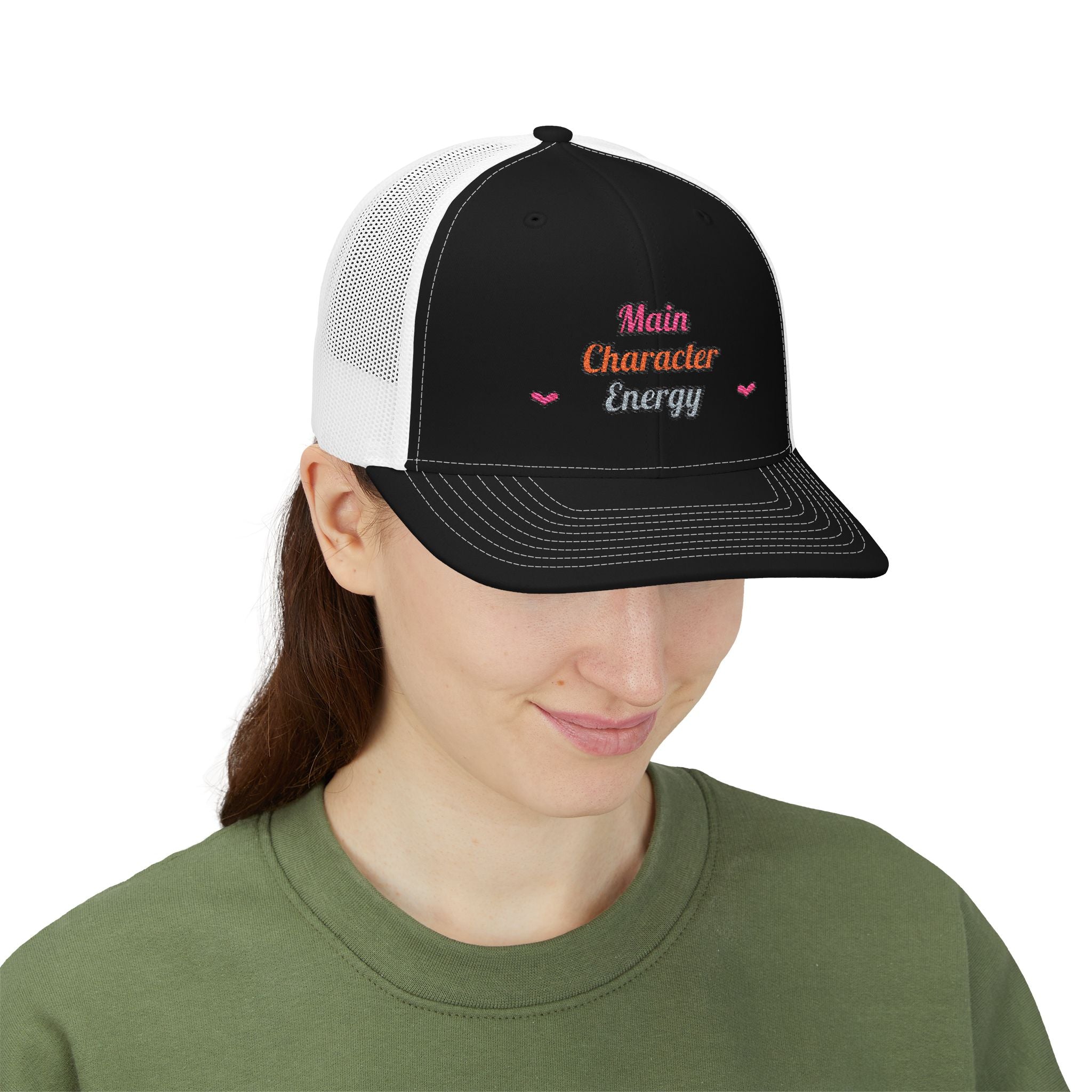 Main Character Energy — Embroidered Trucker Hat