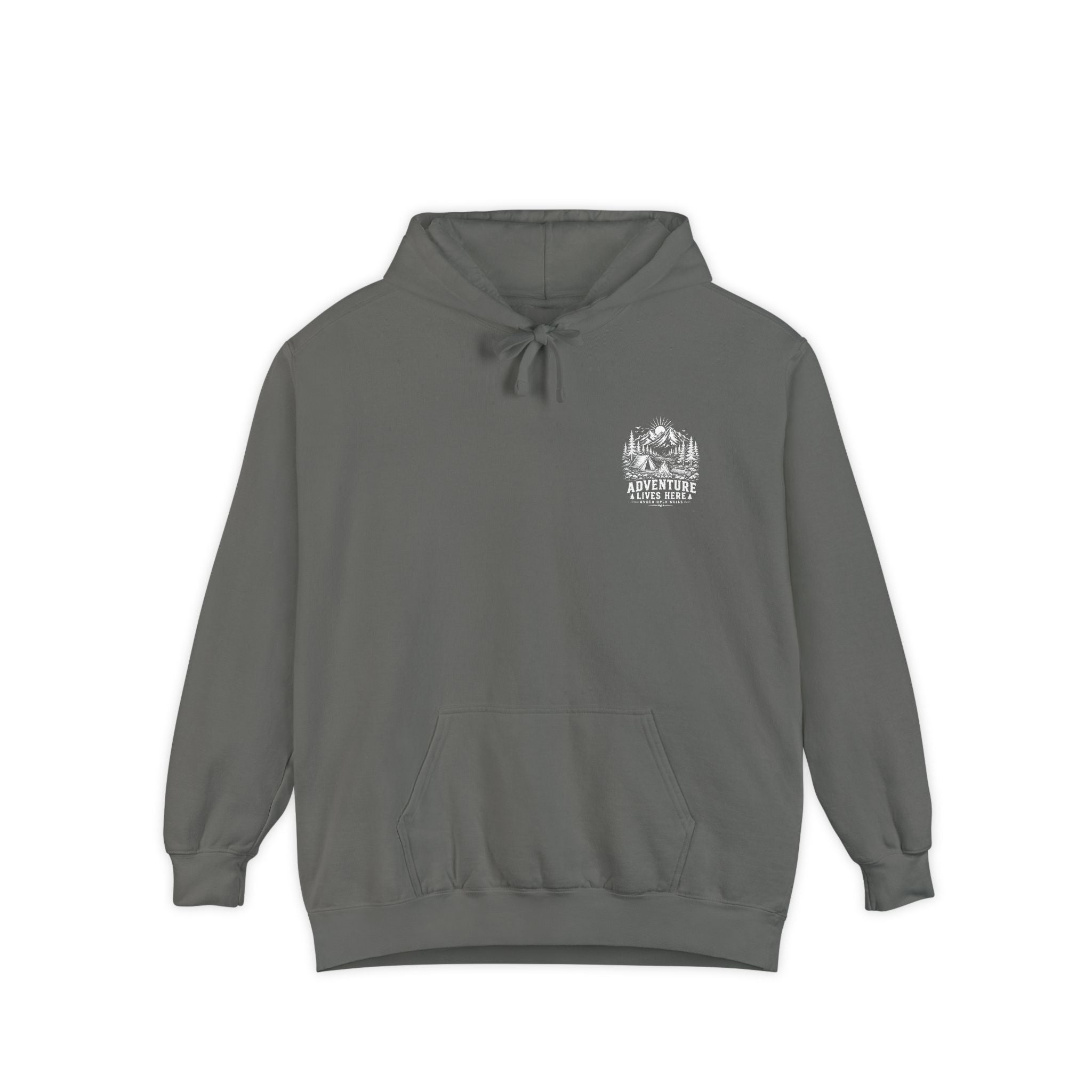 "Adventure Lives Here" Vintage Graphic Hoodie